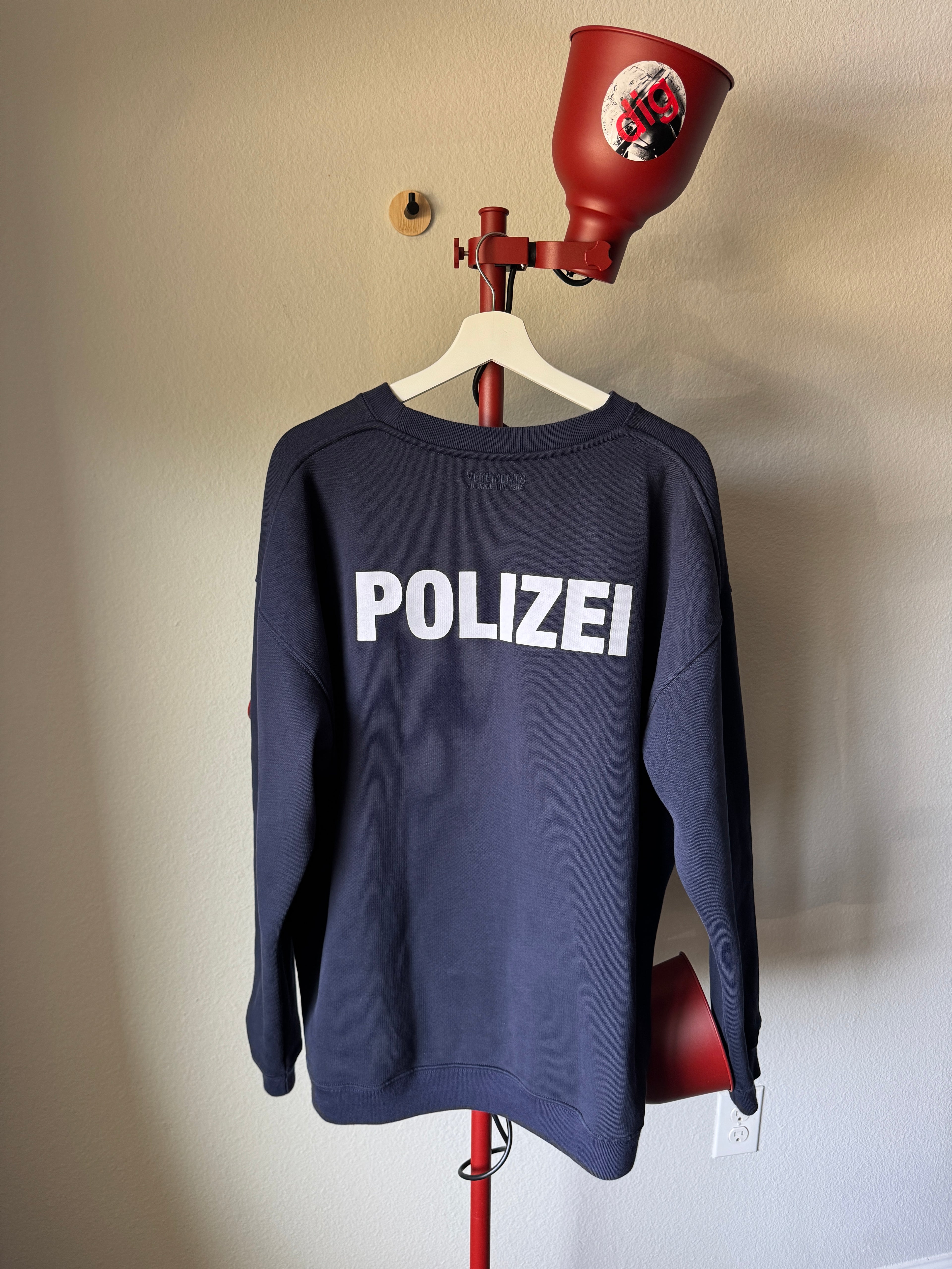 Vetements Polizei Crewneck Sweatshirt M/XL