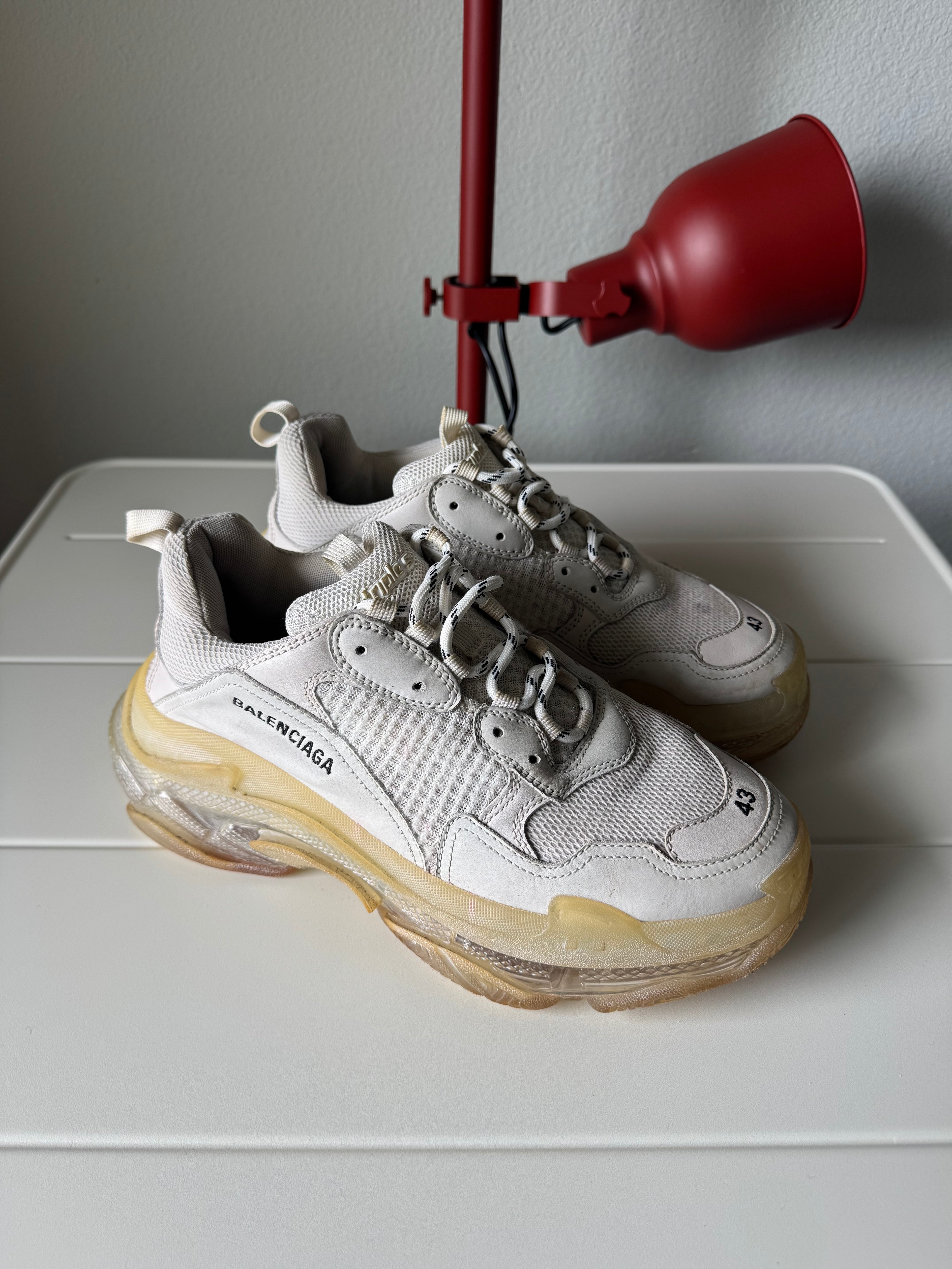 Balenciaga Triple S White Clear Sole 43/10