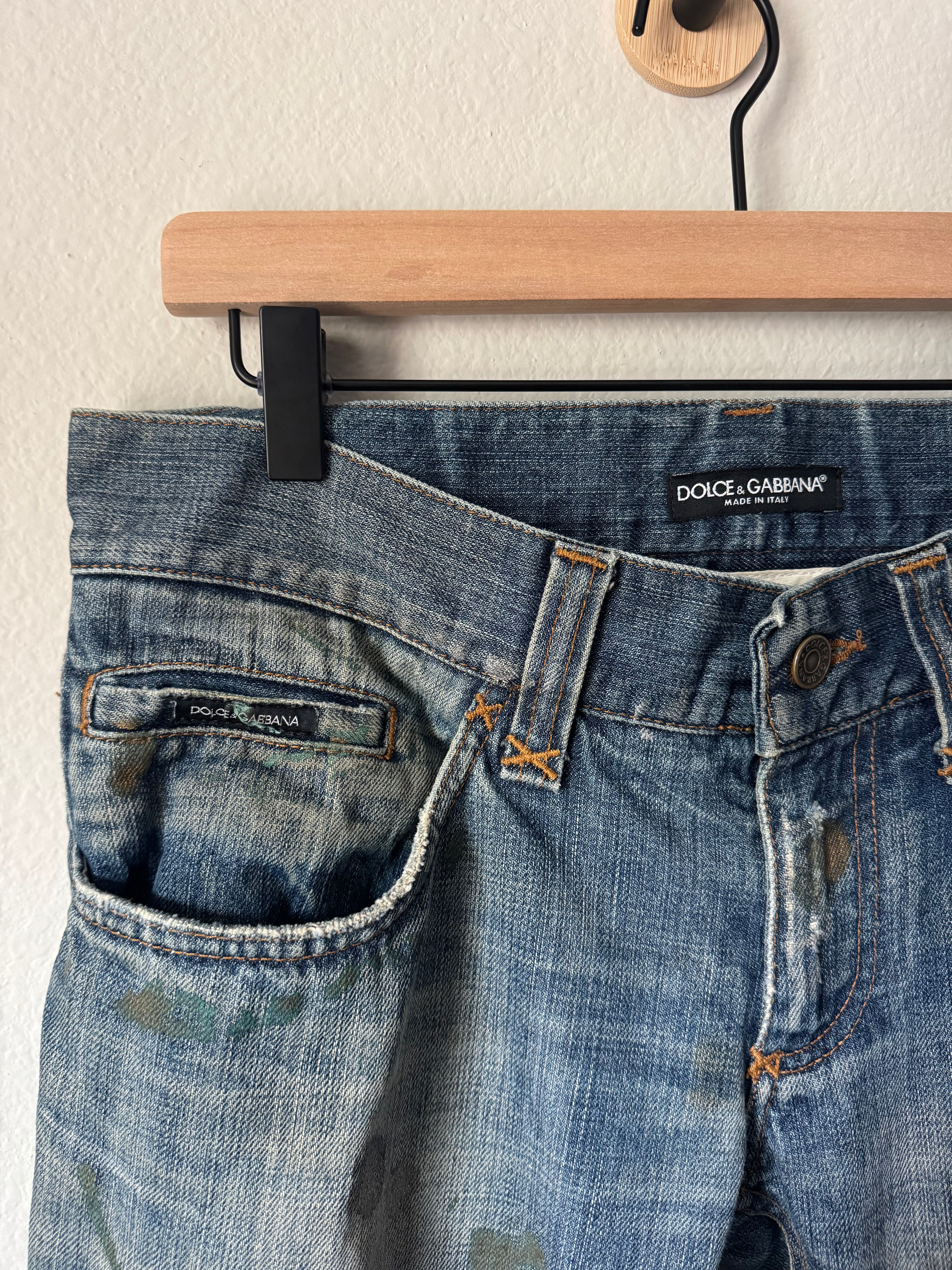 Dolce & Gabbanna Paint Splatter Denim 34