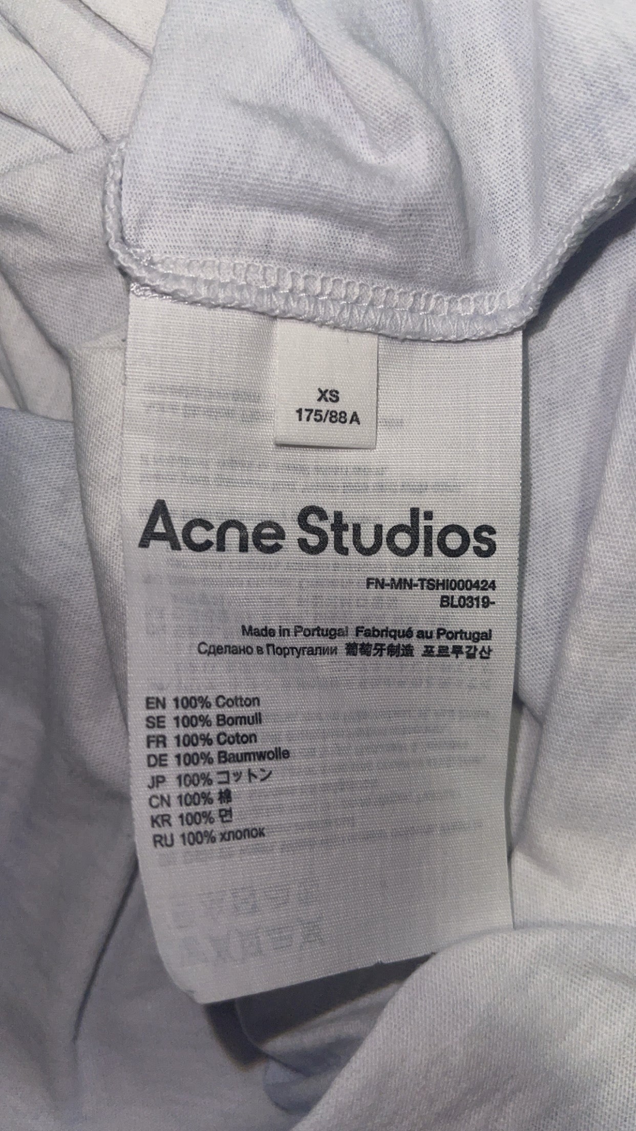 Acne Studios Stockholm 1996 Tee XS