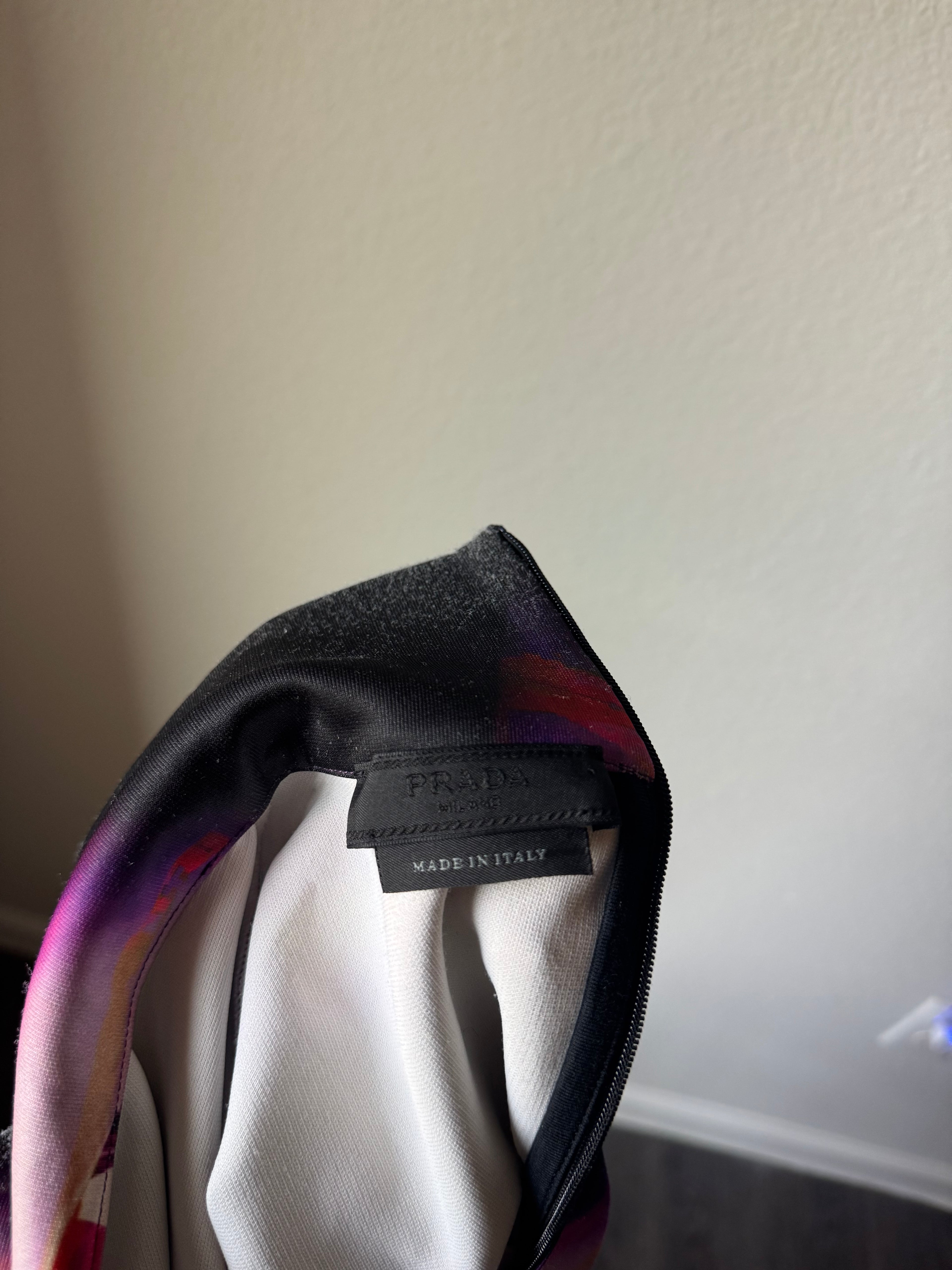 Prada Sample Psychedelic Quarter Zip Shirt L