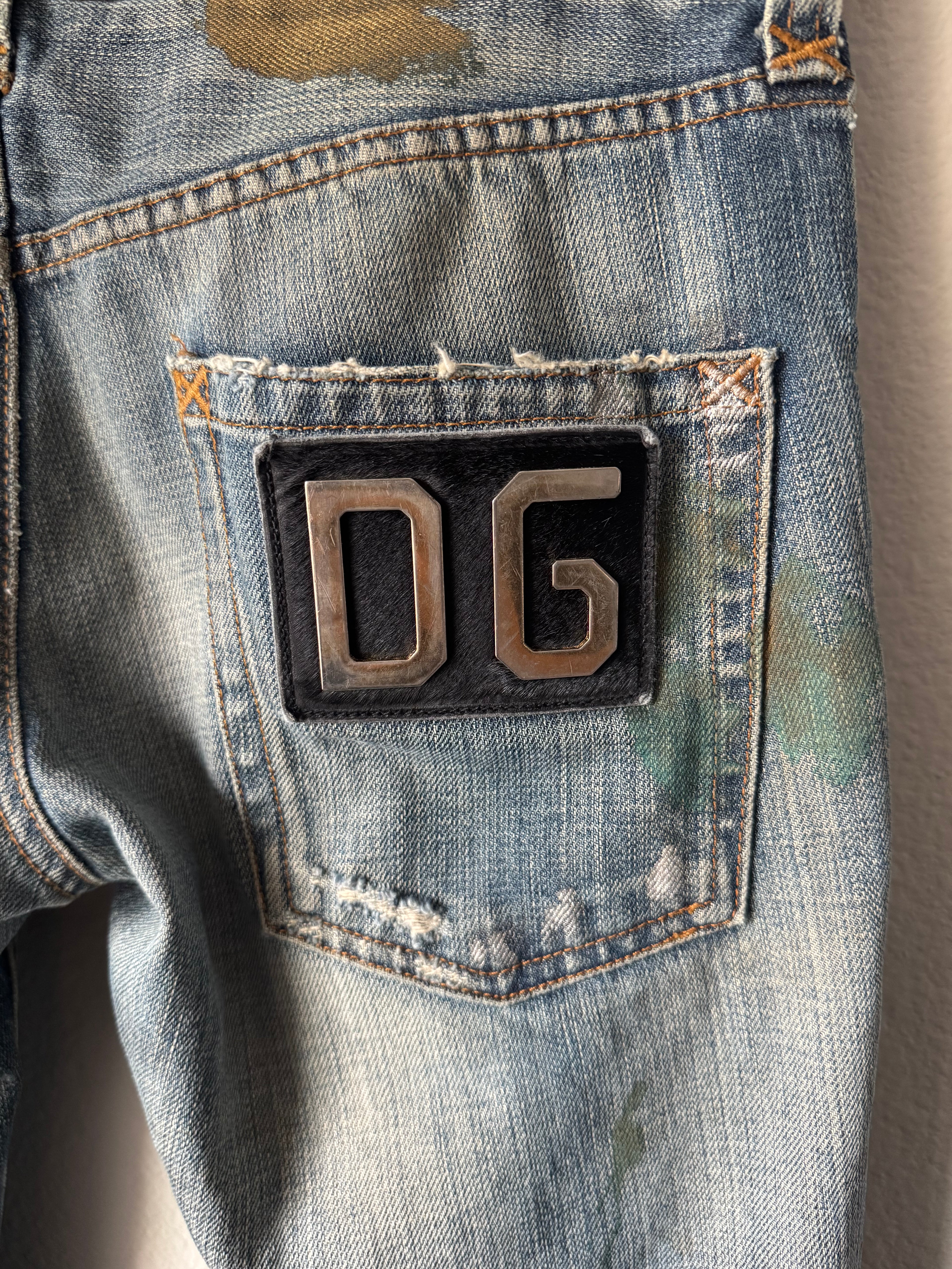 Dolce & Gabbanna Paint Splatter Denim 34