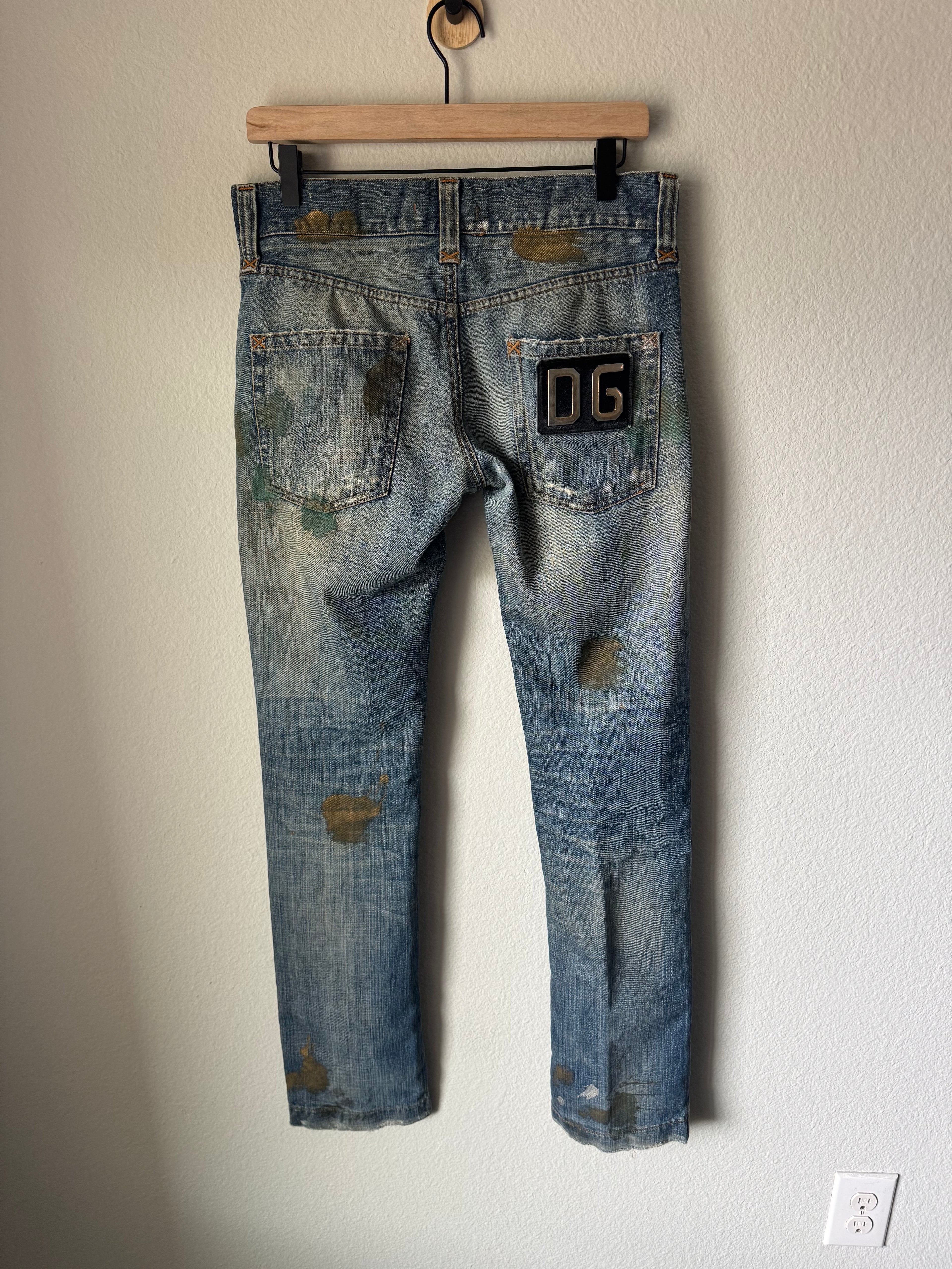 Dolce & Gabbanna Paint Splatter Denim 34