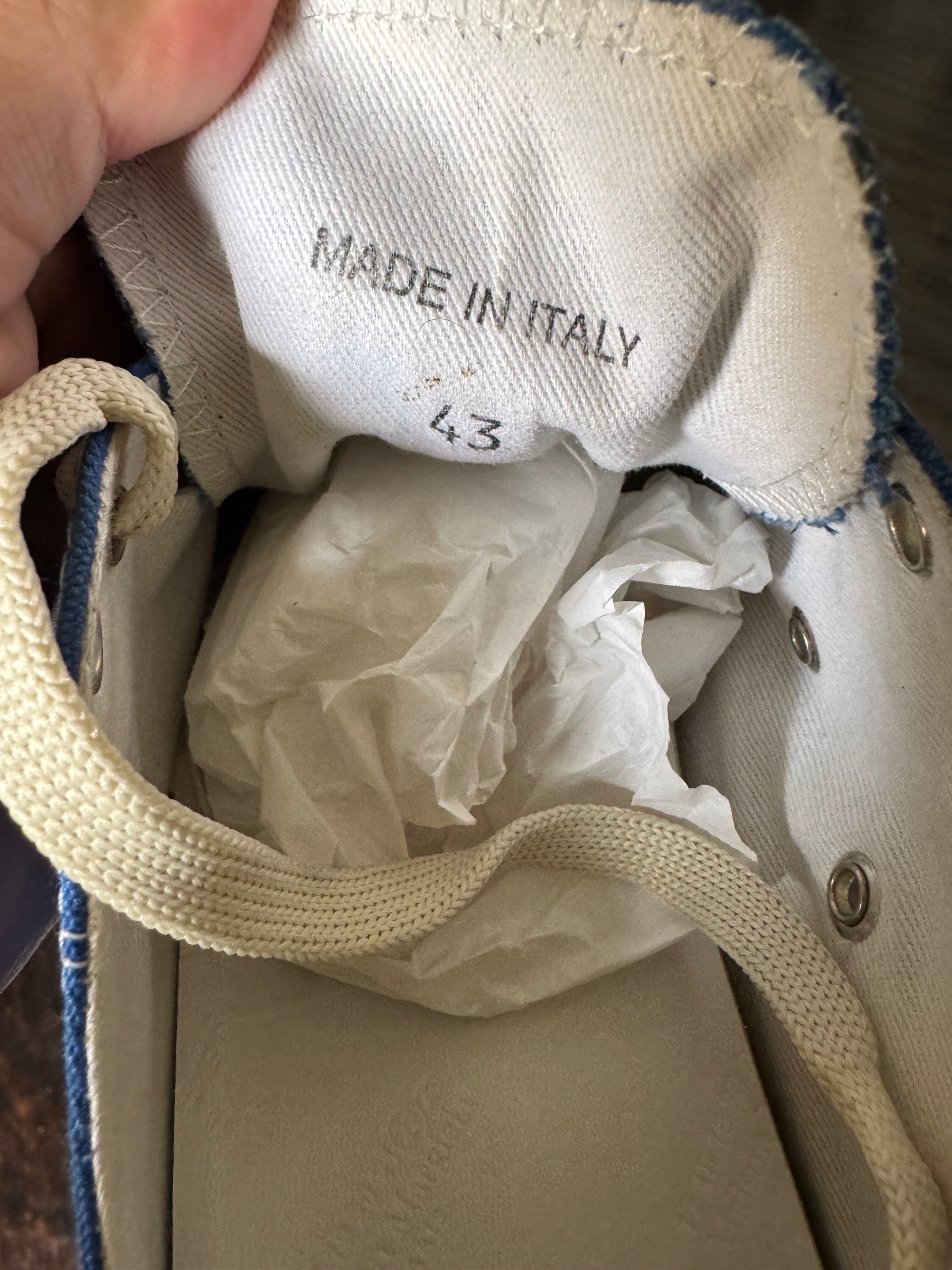 Maison Margiela Blue Tabi Sneakers 43/10