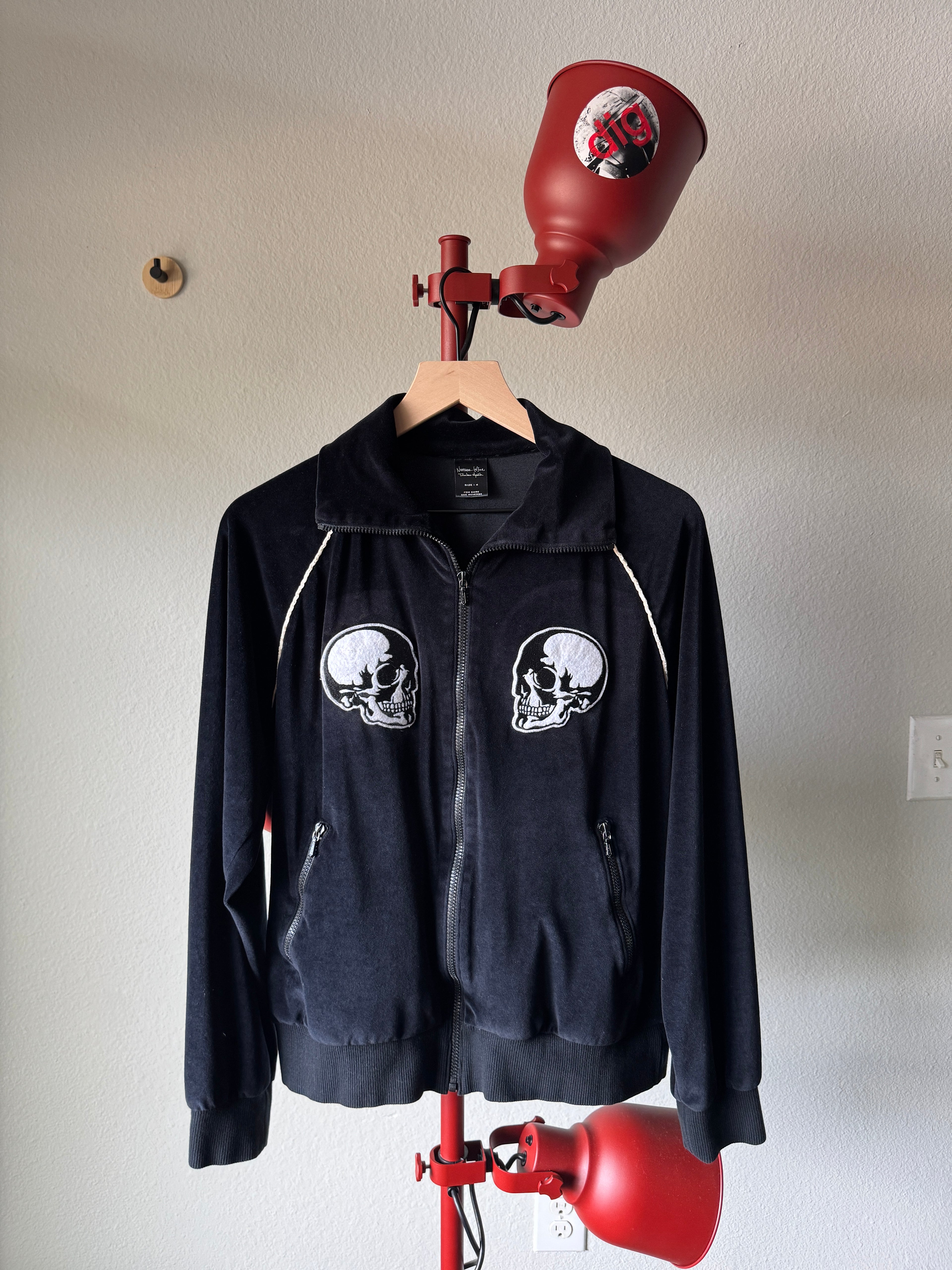 Number (N)ine SS04 Velour Double Skull Track Jacket 4