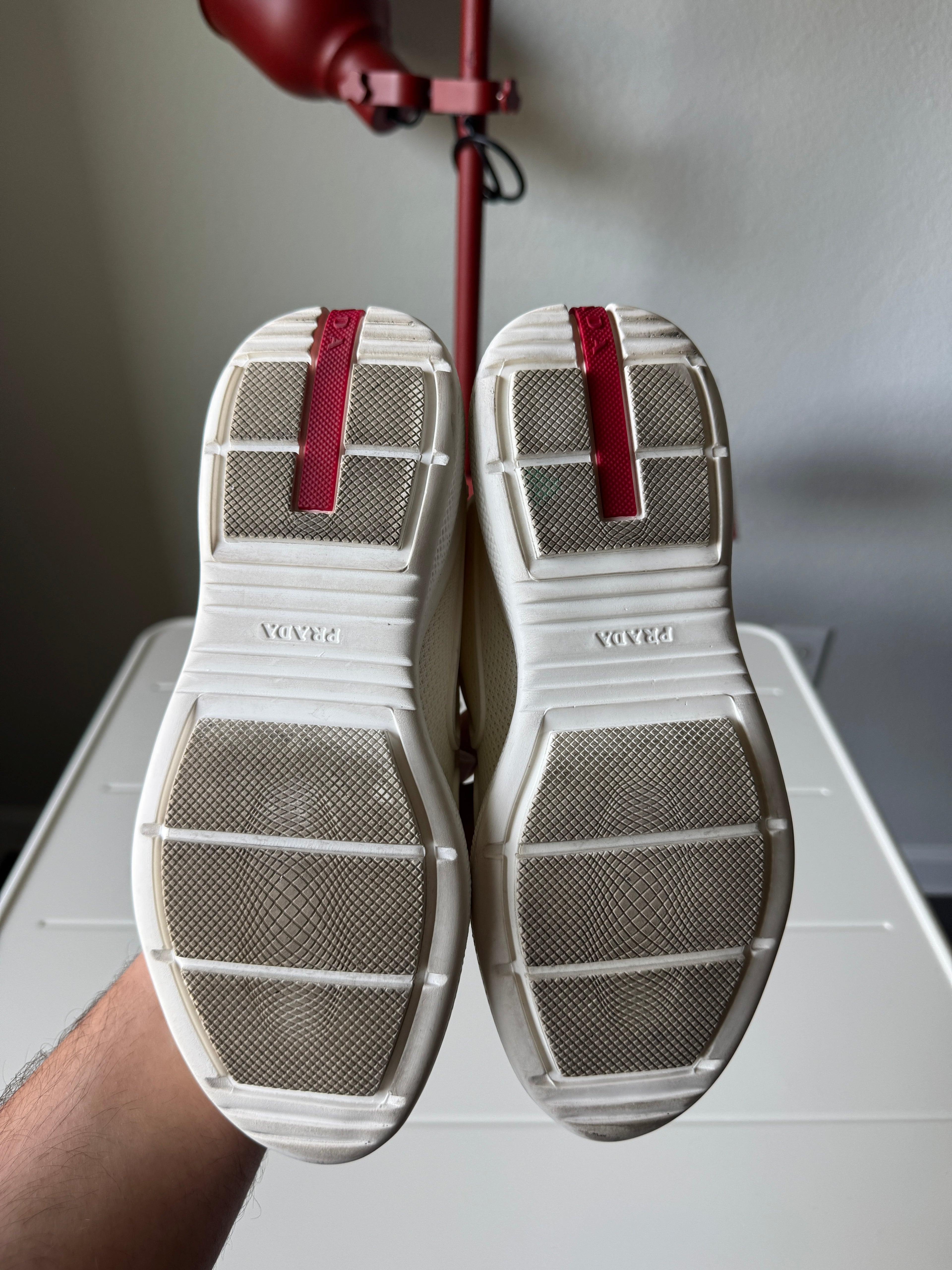 Prada Americas Cup Womens White Mesh 35.5/5.5