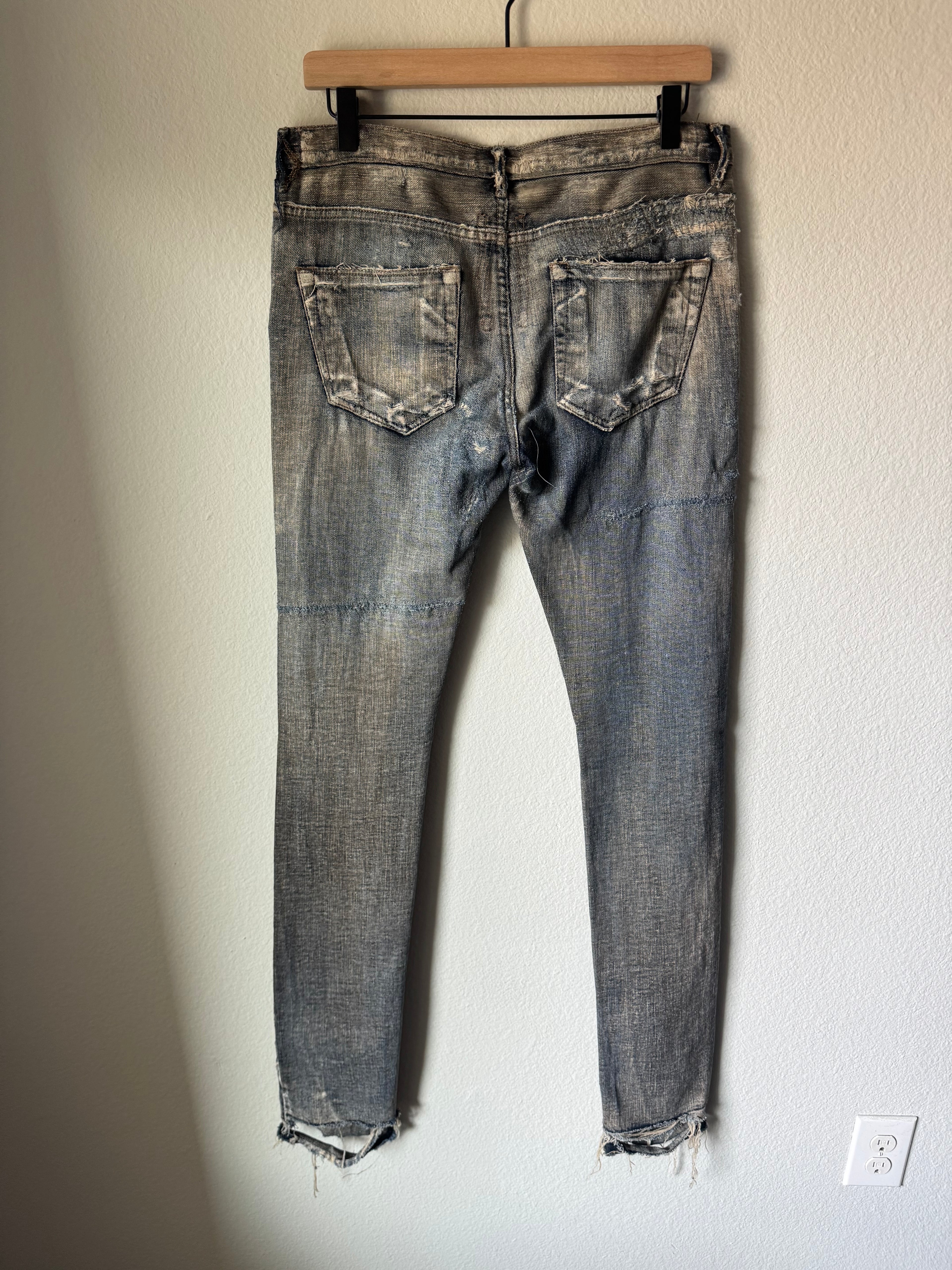 Rick Owens Olmar & Mirta Dust Wash Detroit Cut Denim 32