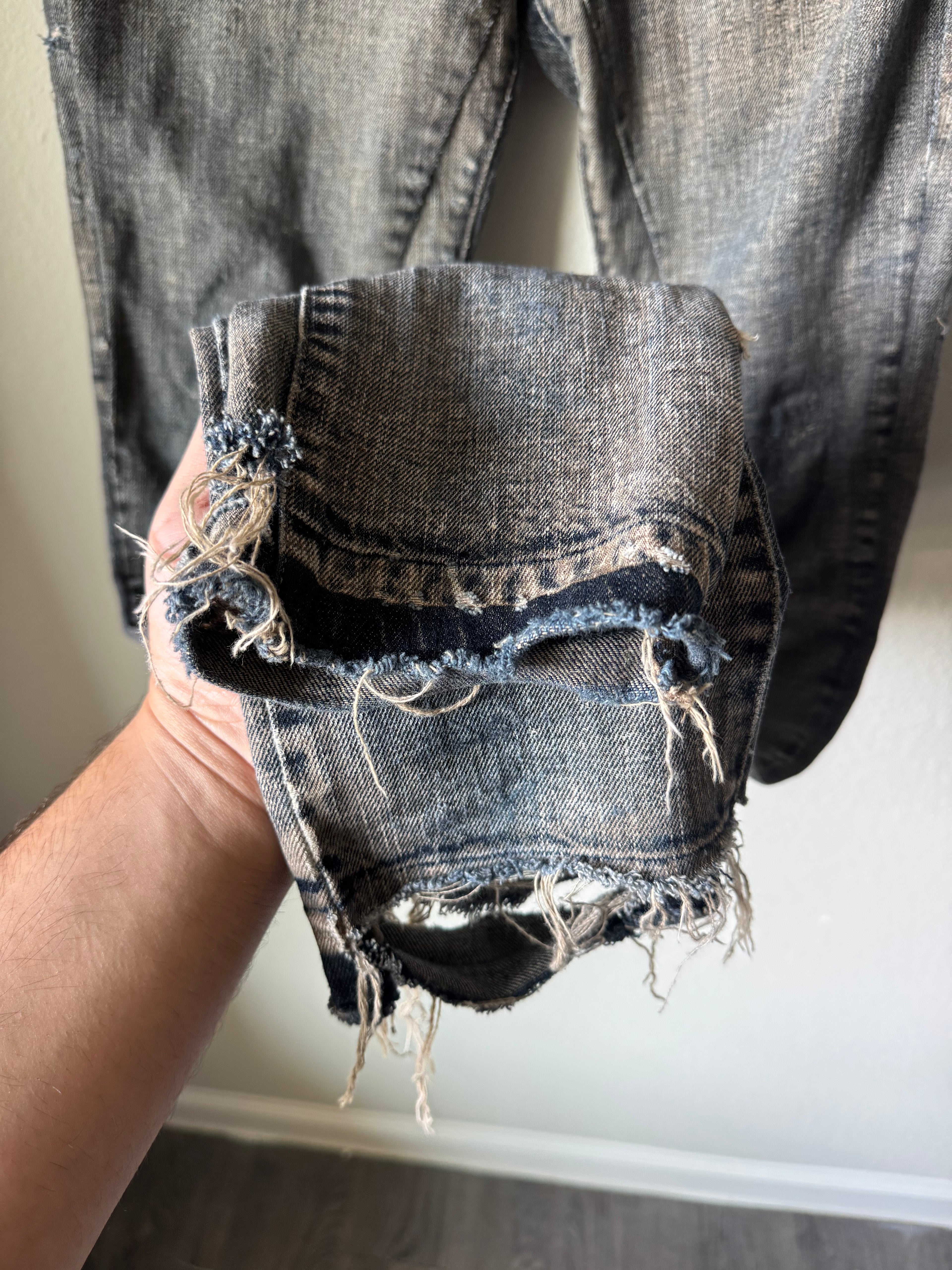 Rick Owens Olmar & Mirta Dust Wash Detroit Cut Denim 32