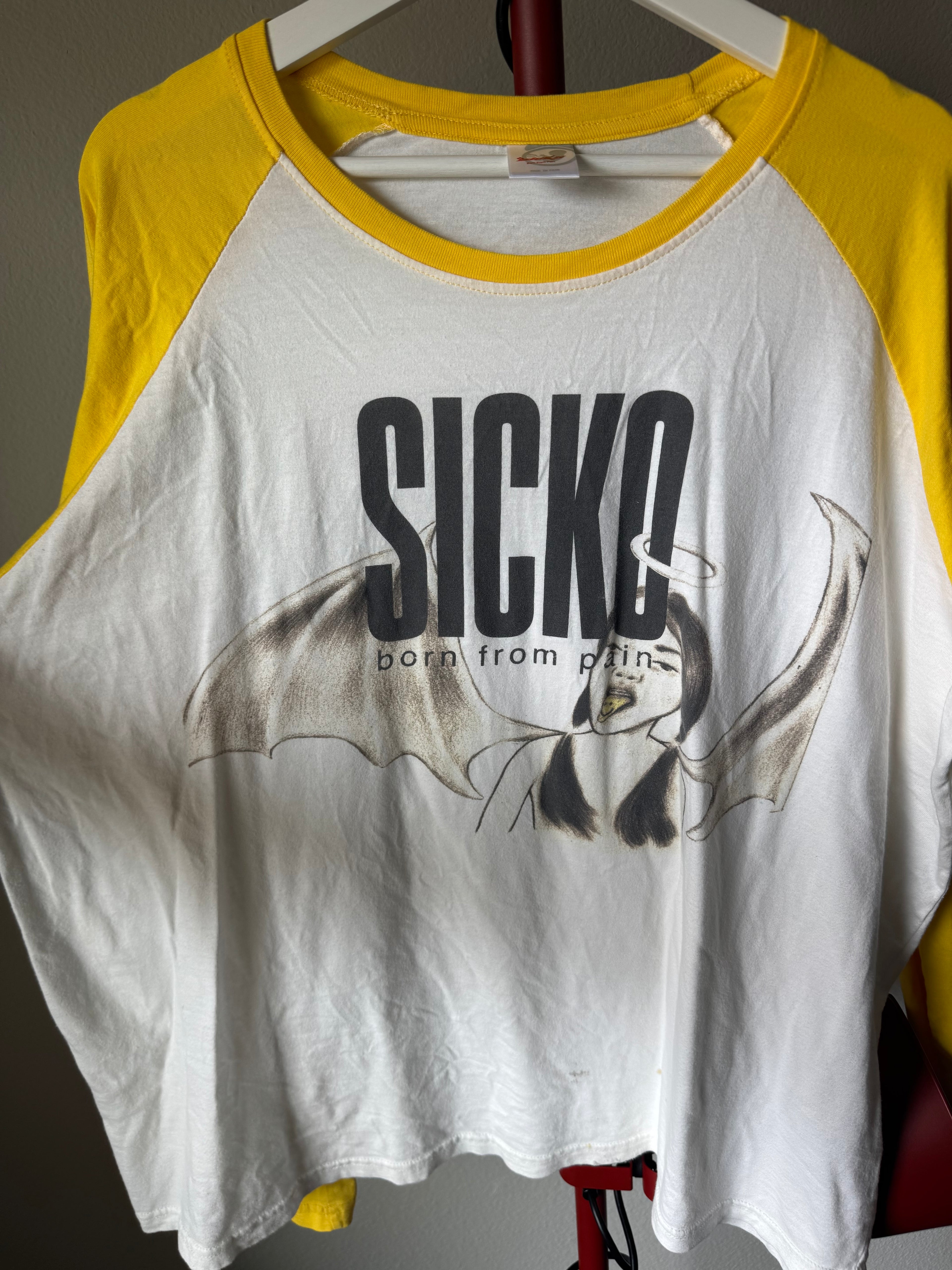Sicko Yellow Baseball Tee XL