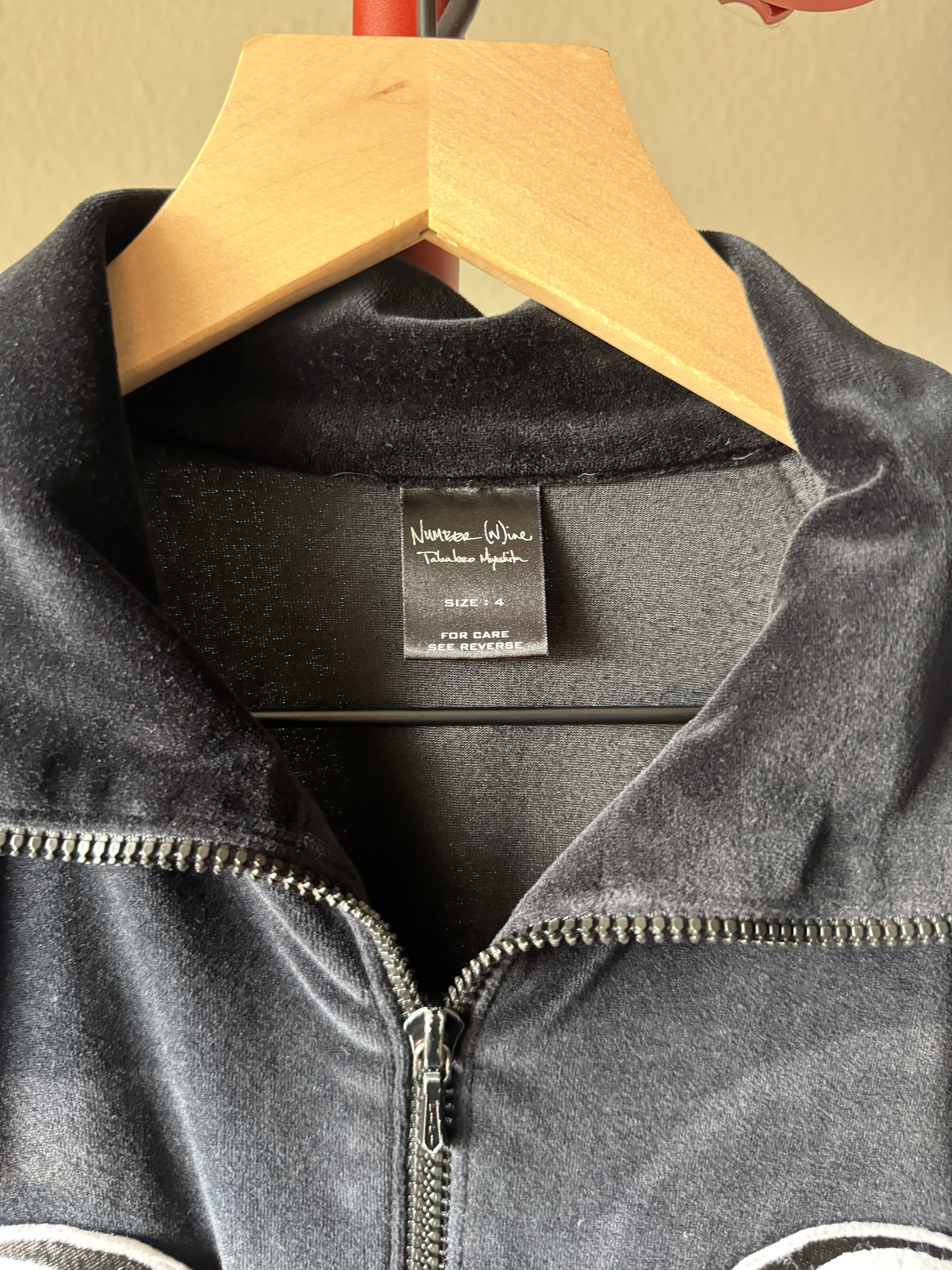 Number (N)ine SS04 Velour Double Skull Track Jacket 4