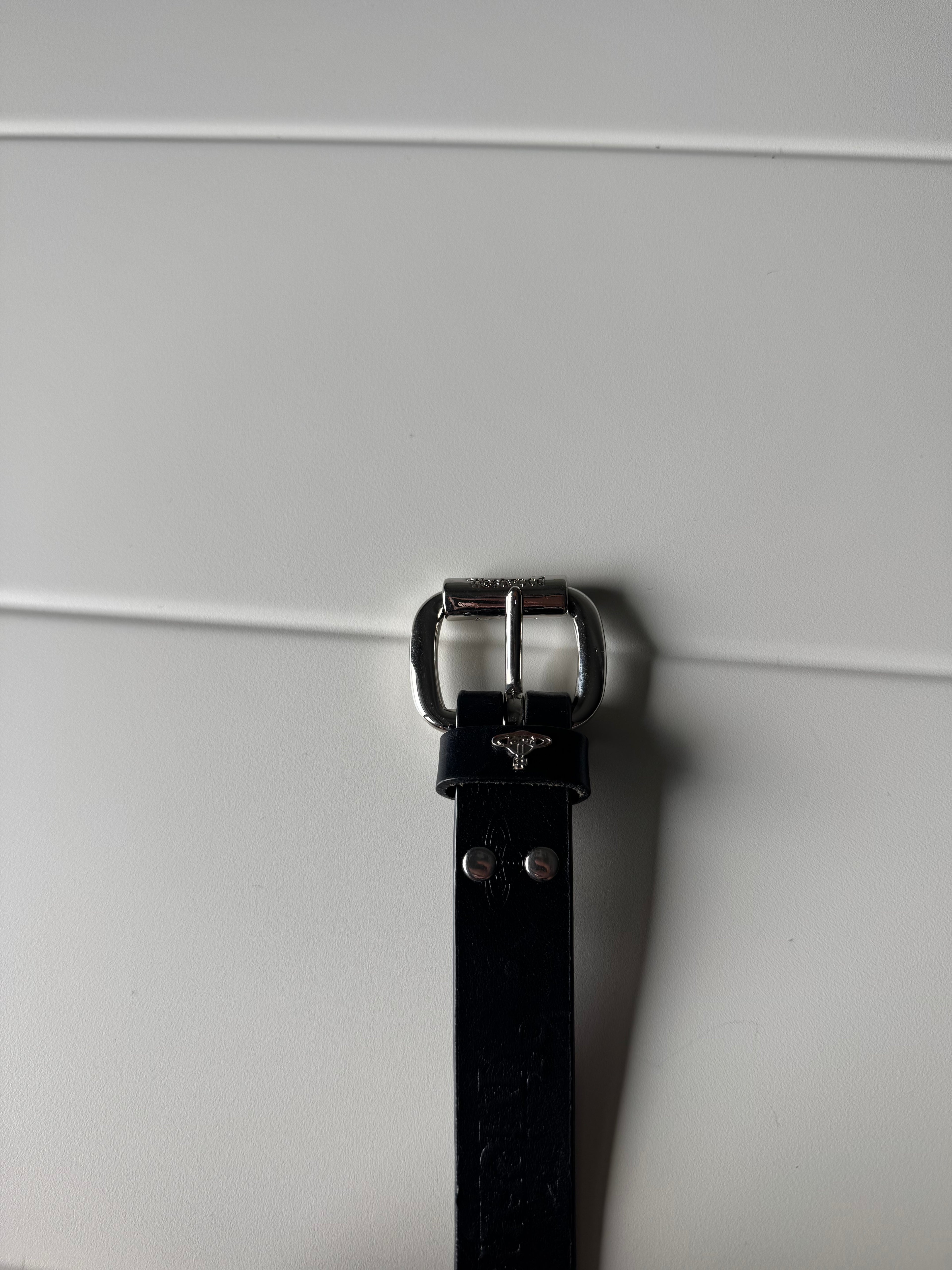 Vivienne Westwood Women’s Carolina Black Leather Belt