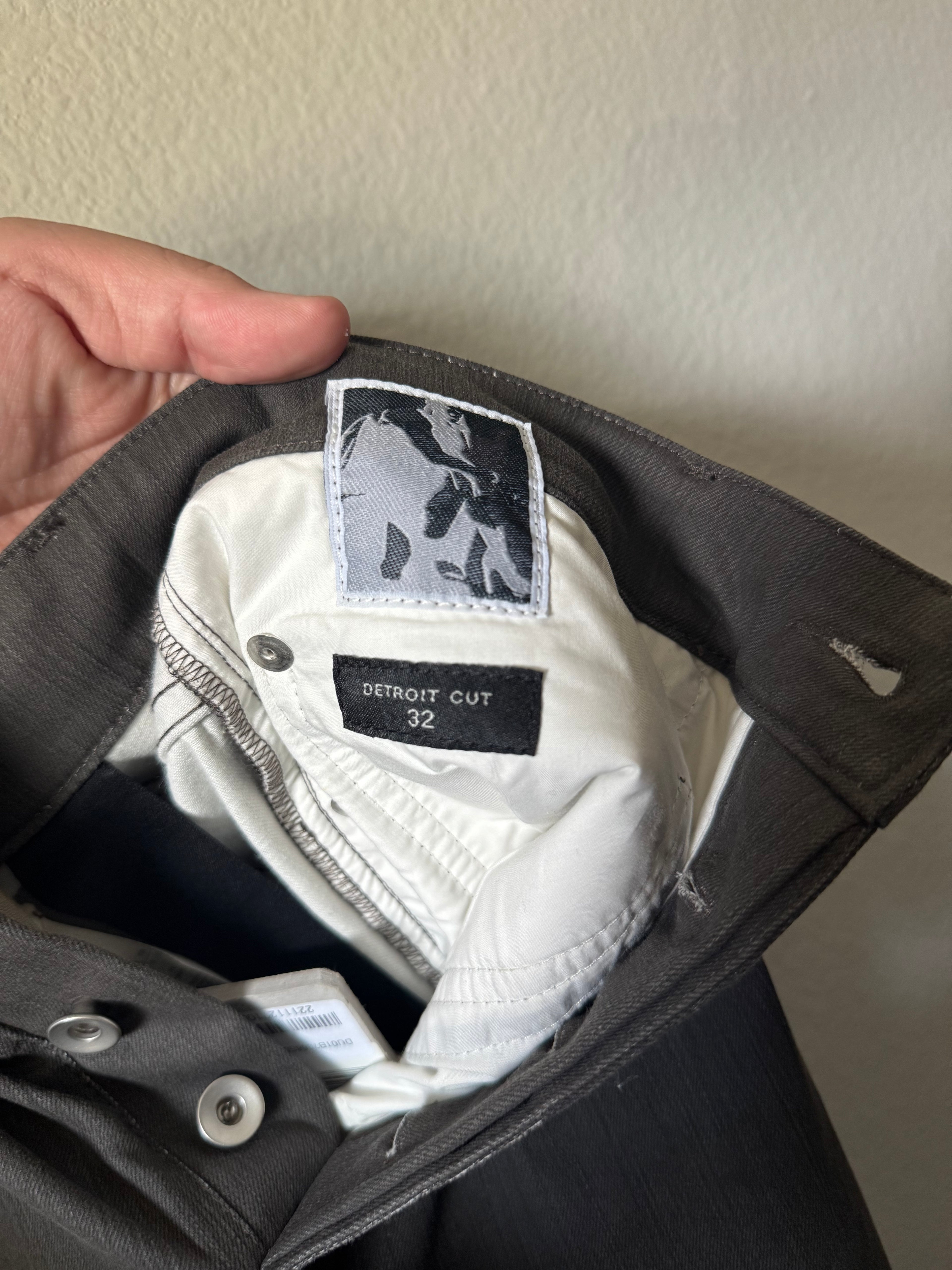 Rick Owens Dark Dust Detroit Cut Denim