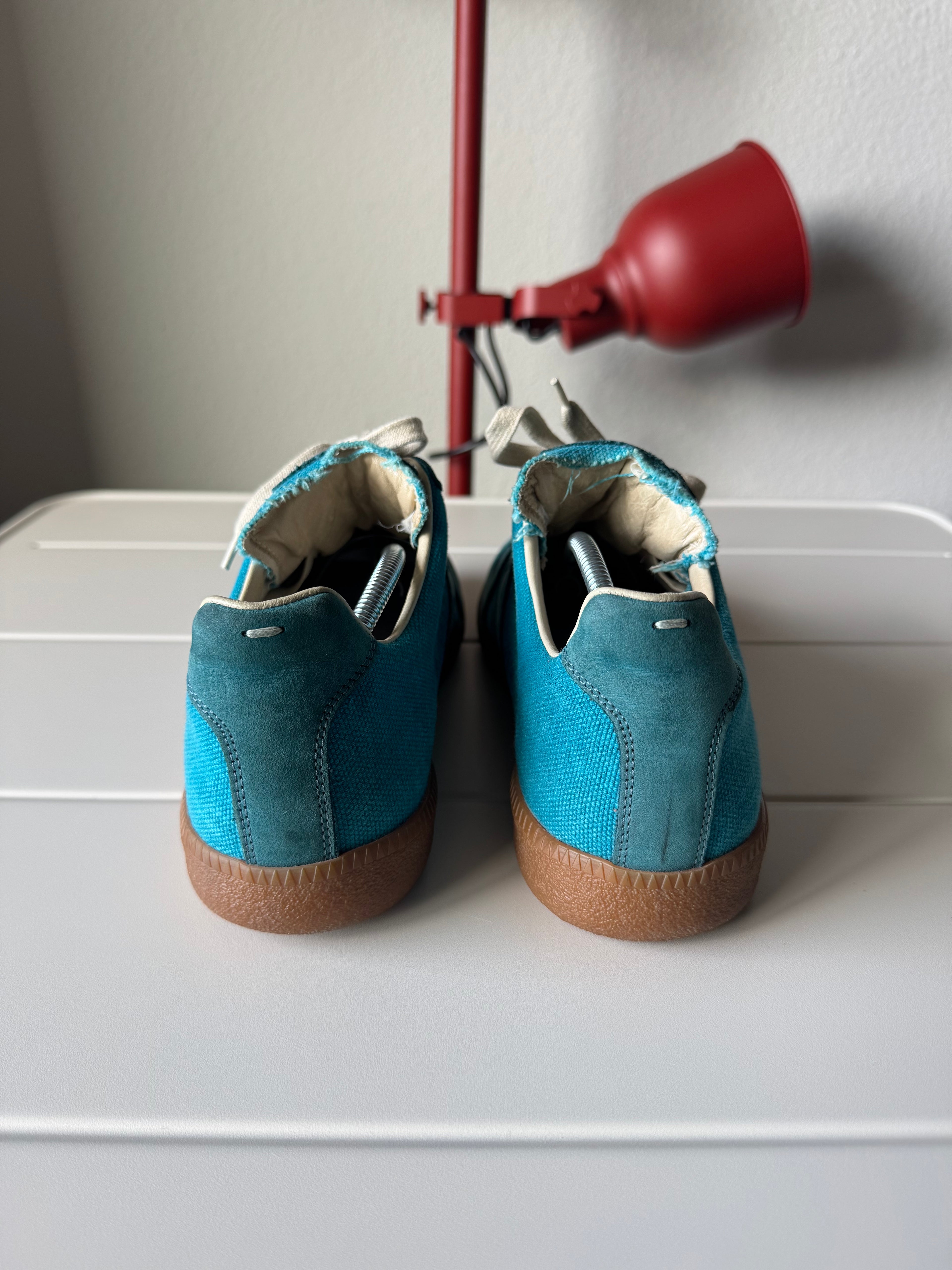 Maison Margiela Canvas Suede Aqua Blue Gats 42/9