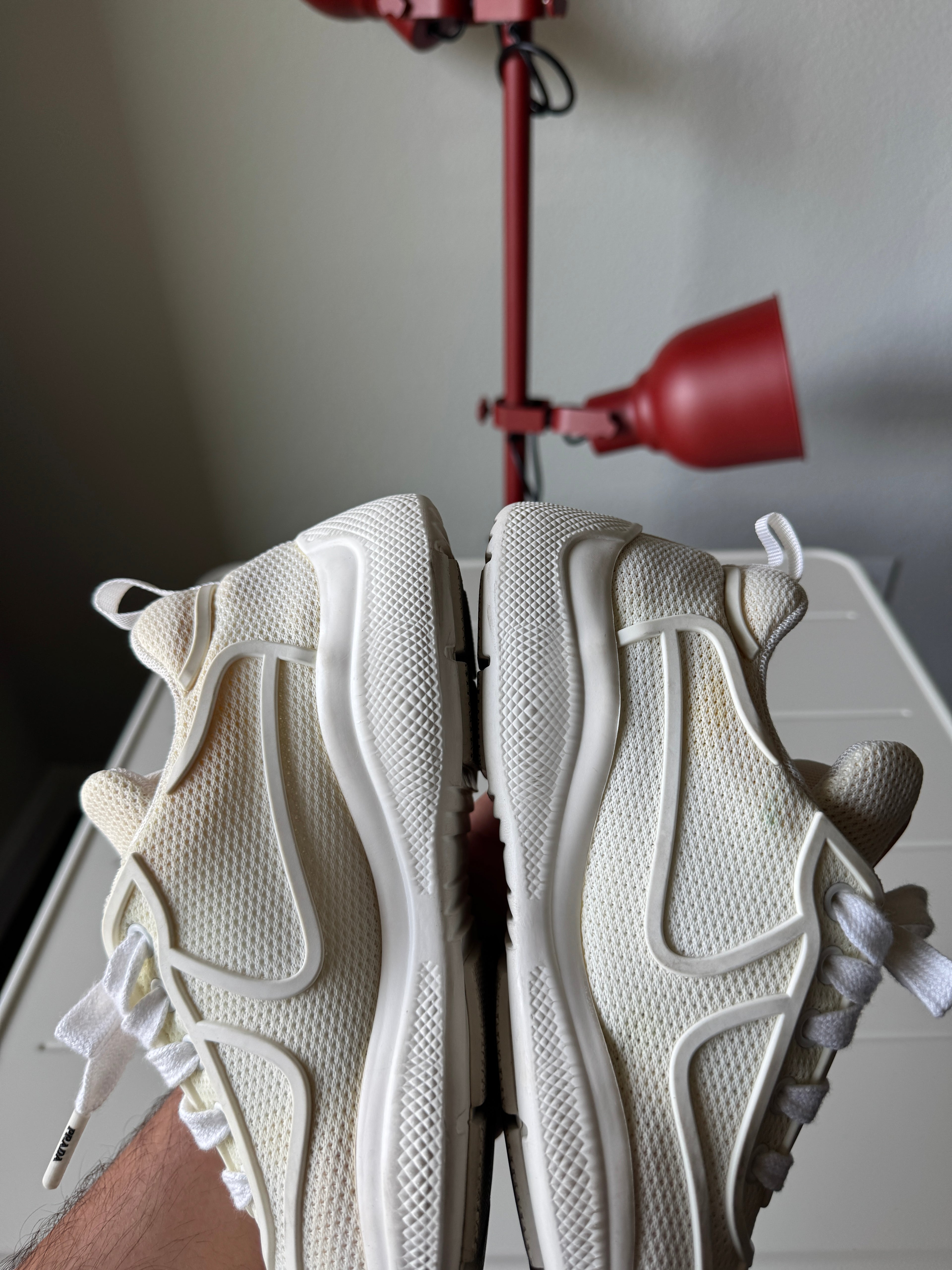 Prada Americas Cup Womens White Mesh 35.5/5.5