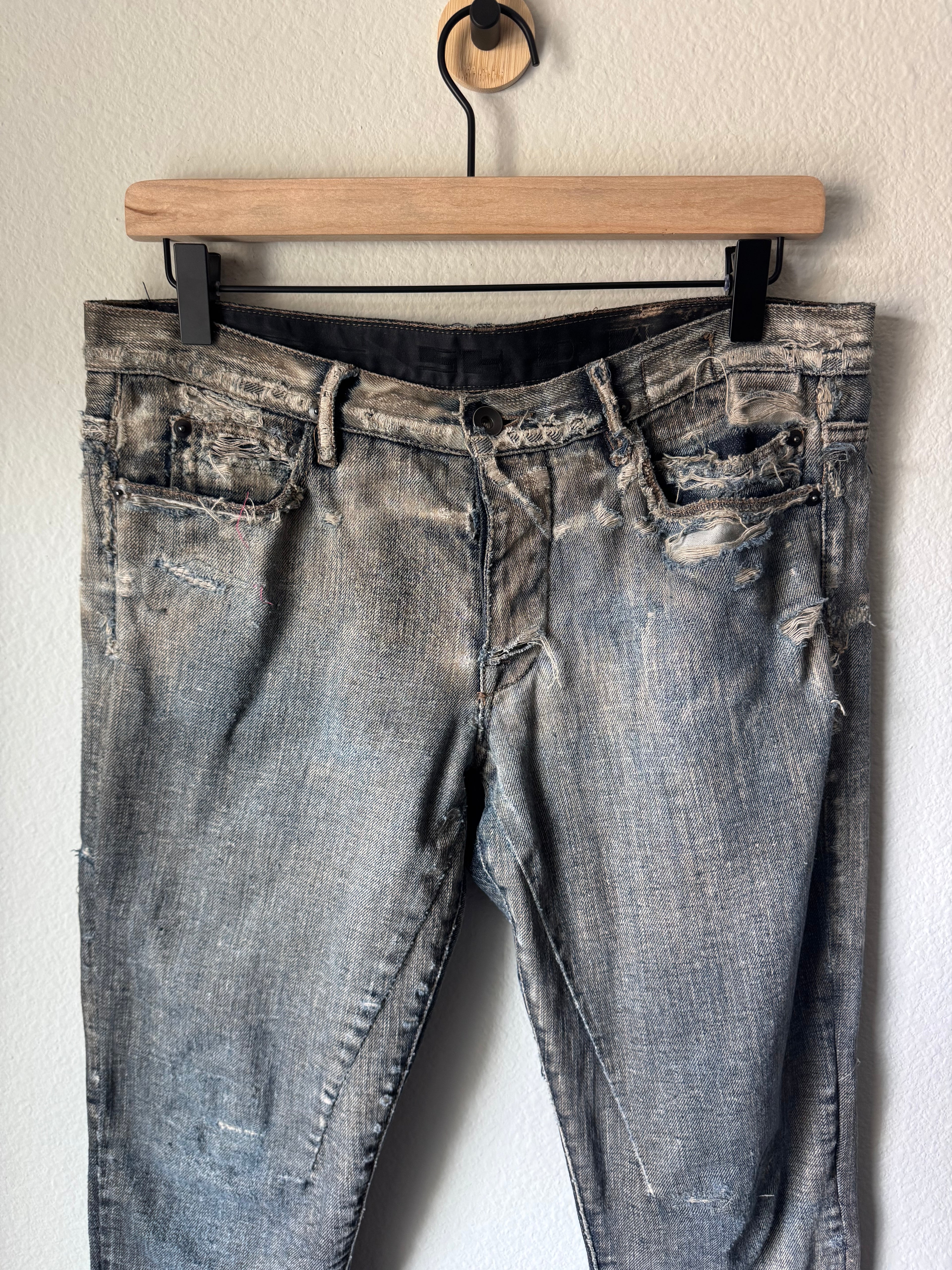 Rick Owens Olmar & Mirta Dust Wash Detroit Cut Denim 32