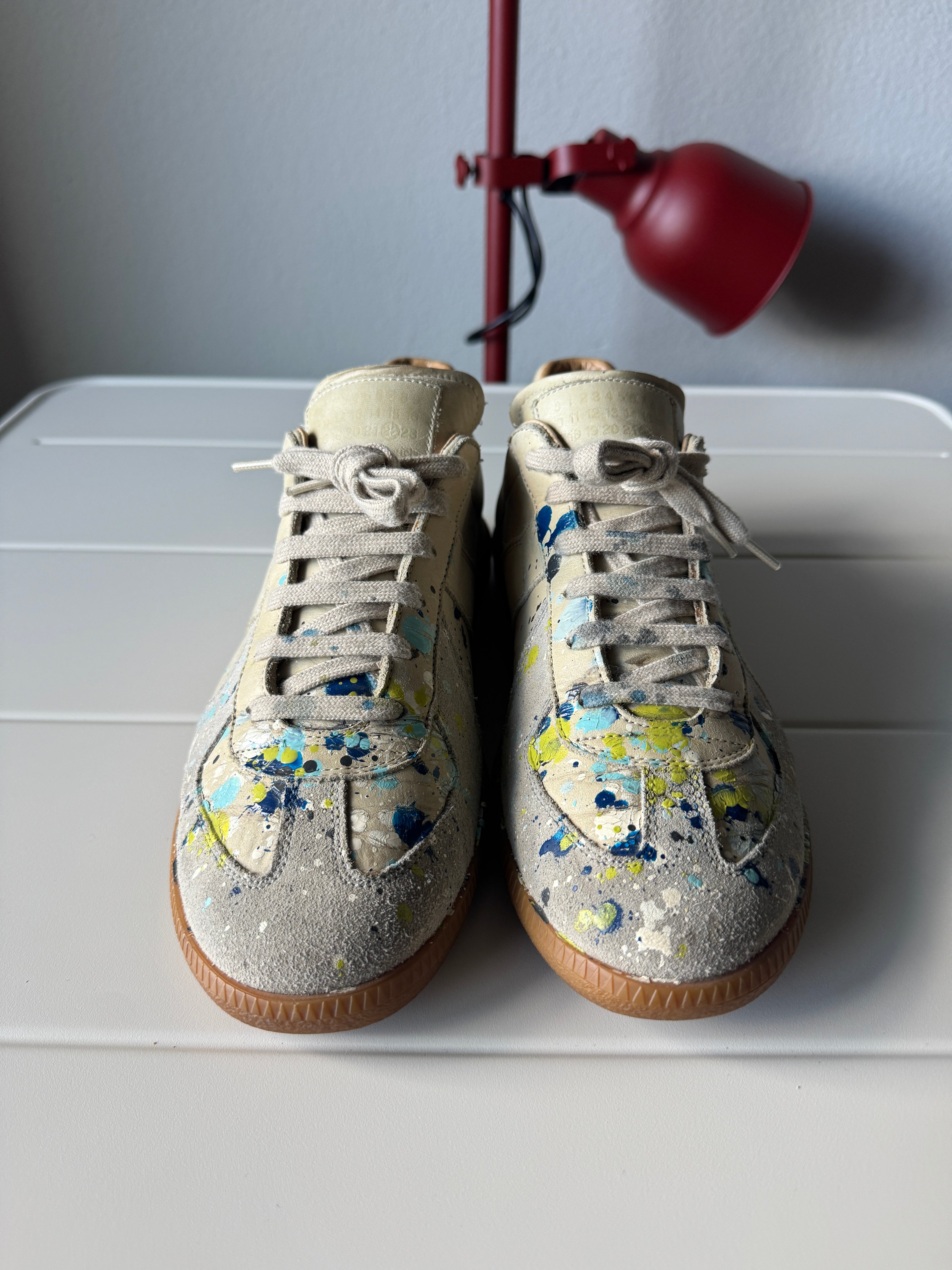 Maison Margiela Grey Paint Splatter Gats 42.5/9.5