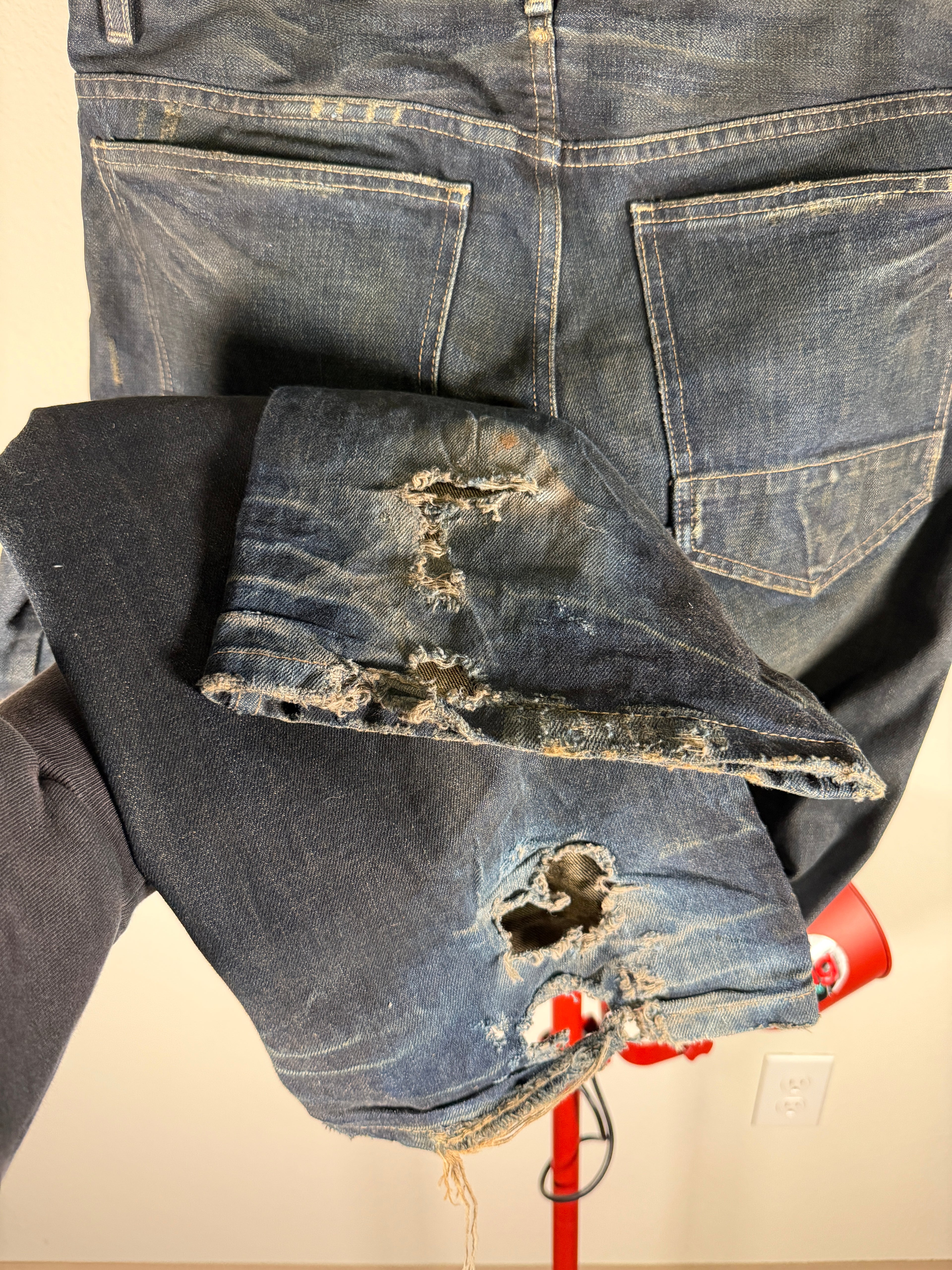 Rick Owens 00s Slab Mudwash Denim 33/36