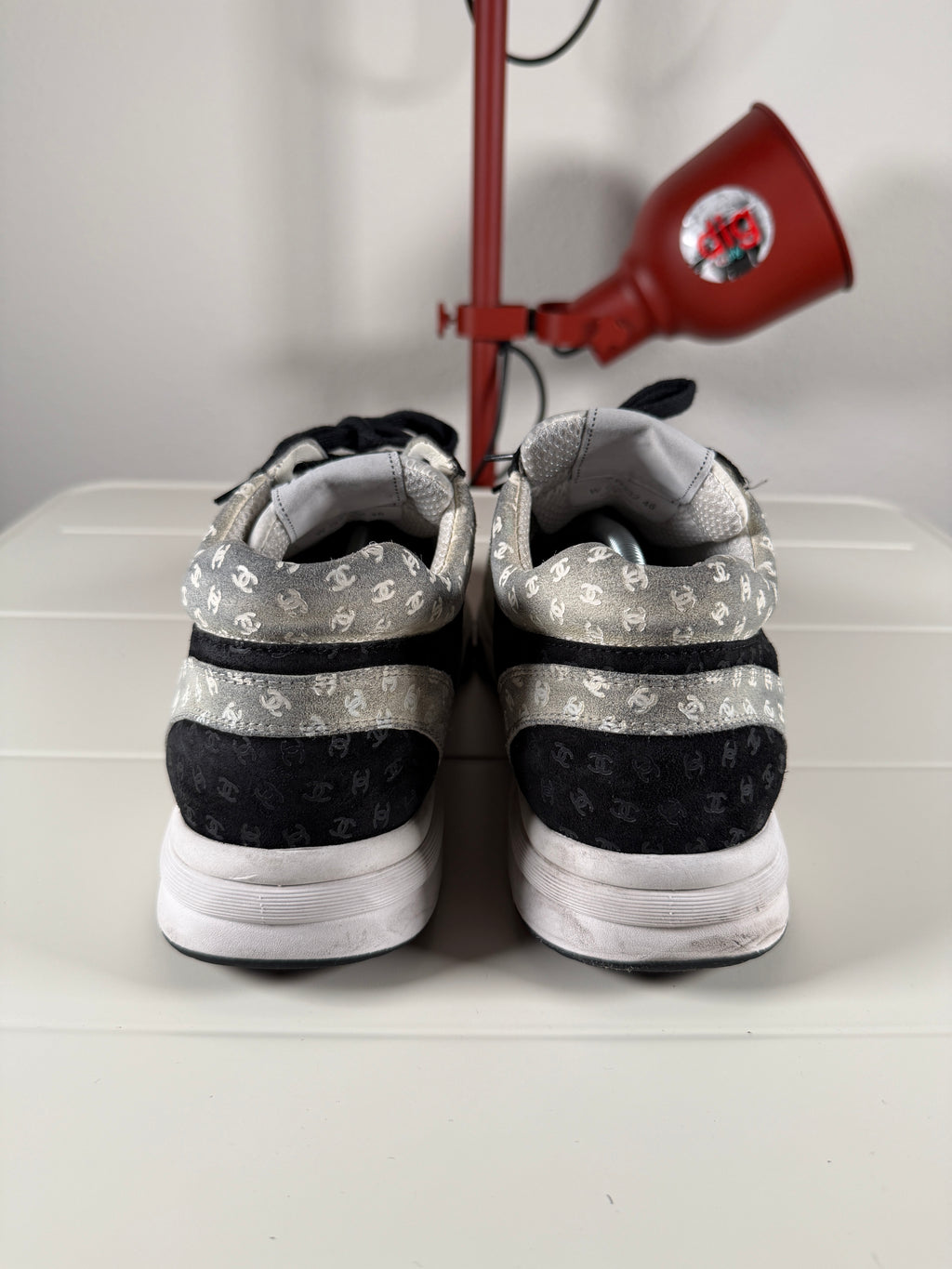 Chanel CC Monogram Suede Runner 46/13