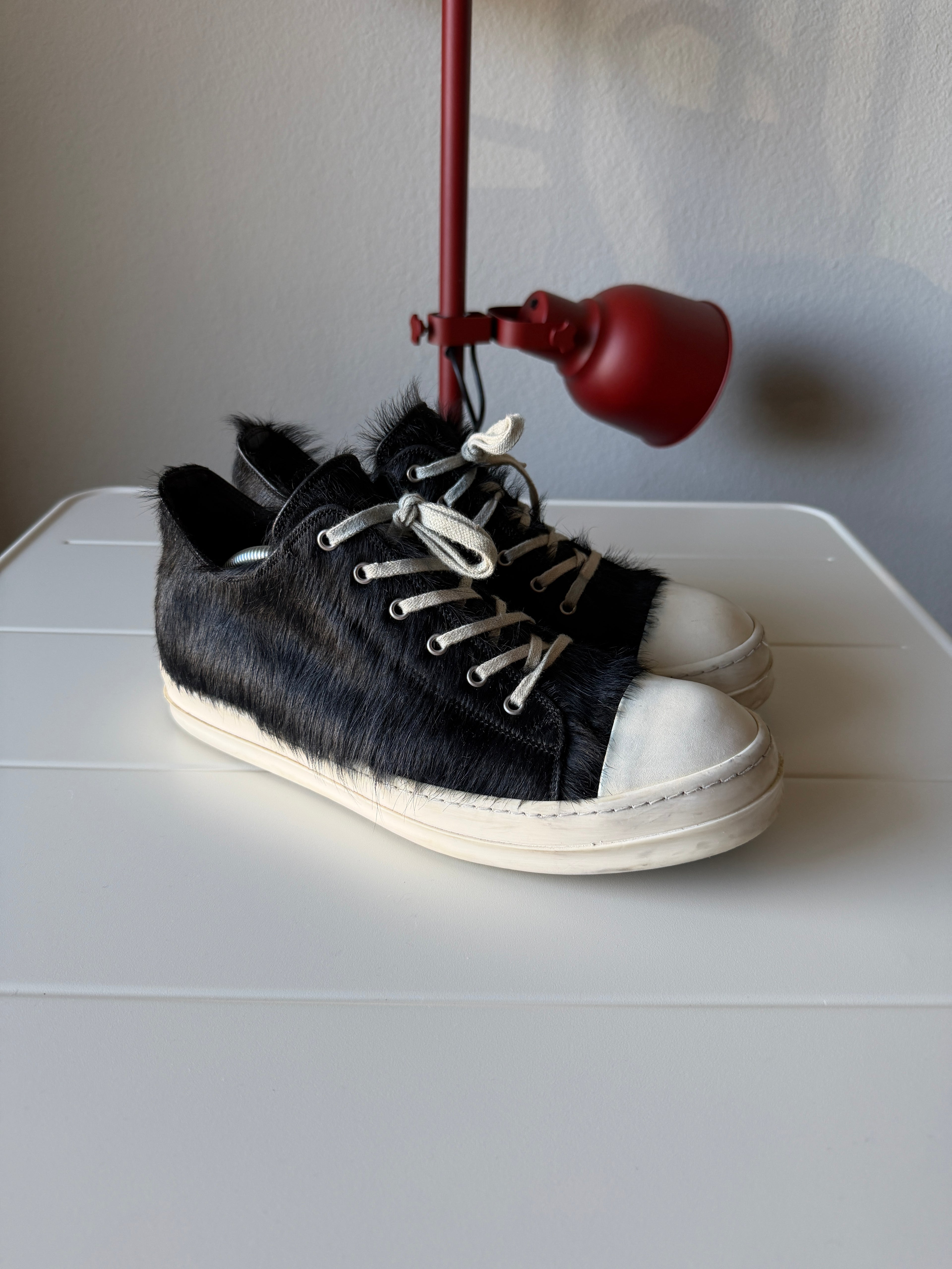 Rick Owens Pony Hair Ramones Low 45/12