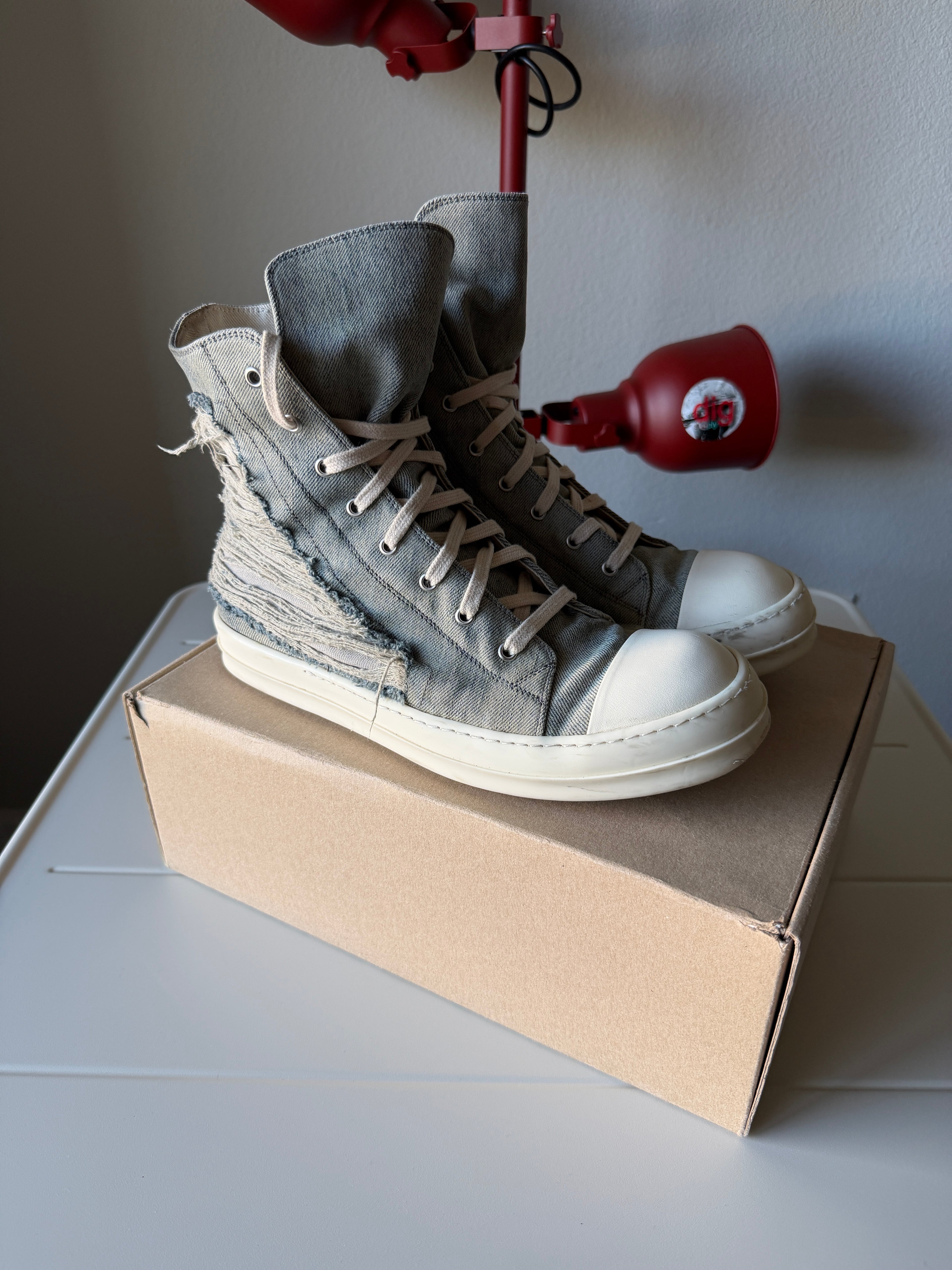 Rick Owens Drkshdw Distressed Denim Ramones 44/11