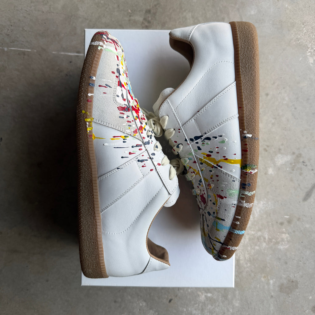 Maison Margiela White Paint Splatter Gats 41.5/8.5