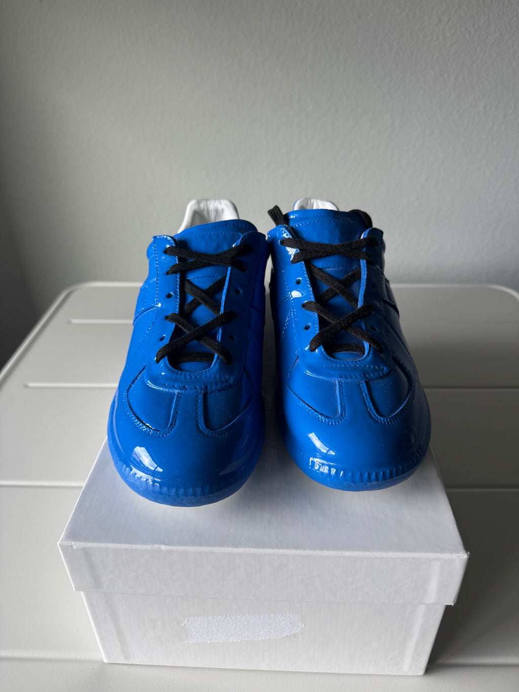 Maison Margiela Women’s Patent Rubber Blue Gats 36/6