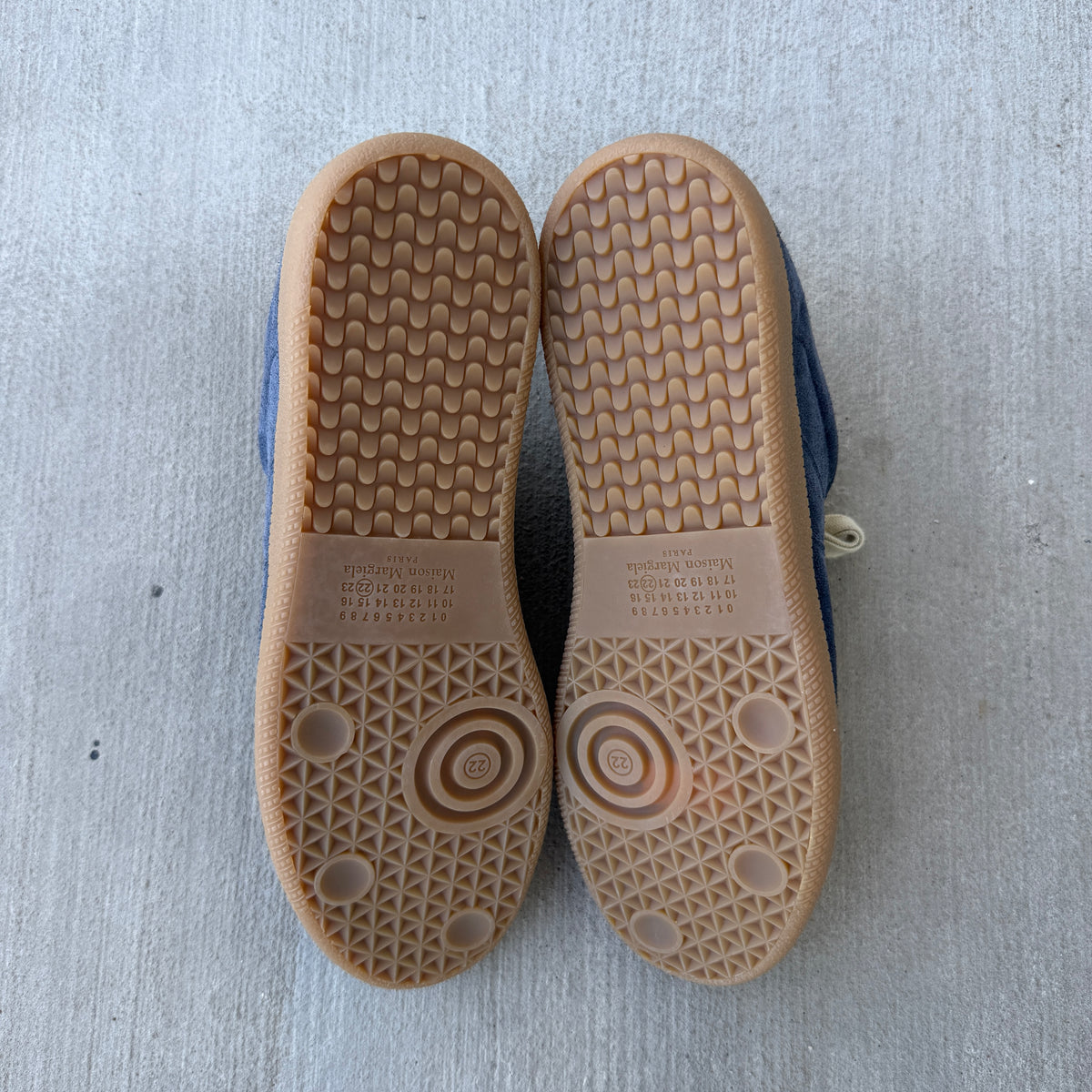 Maison Margiela “Reclica” Navy Suede Gats 45/12
