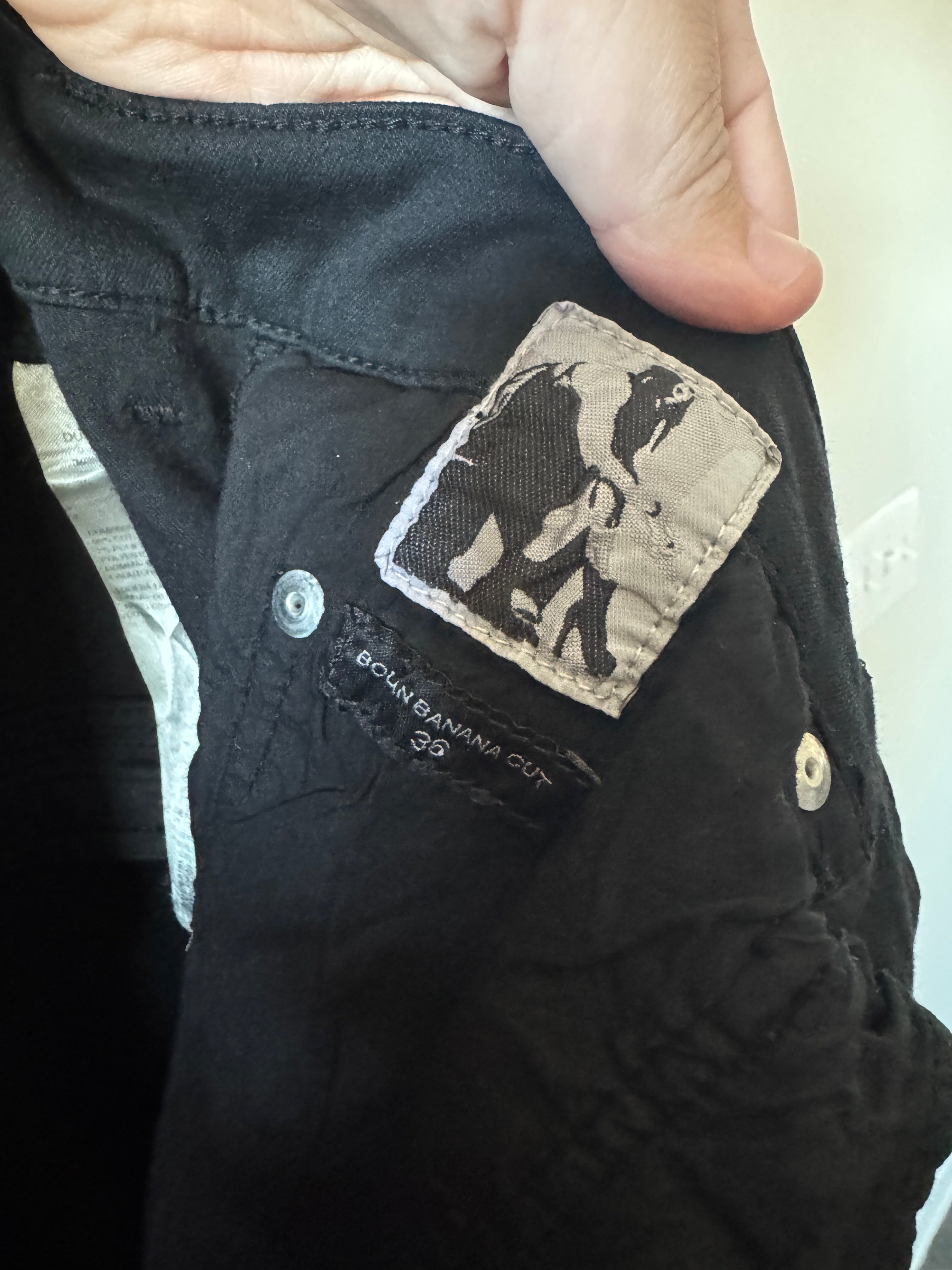 Rick Owens Waxed Banana Bolan Cut Denim 36