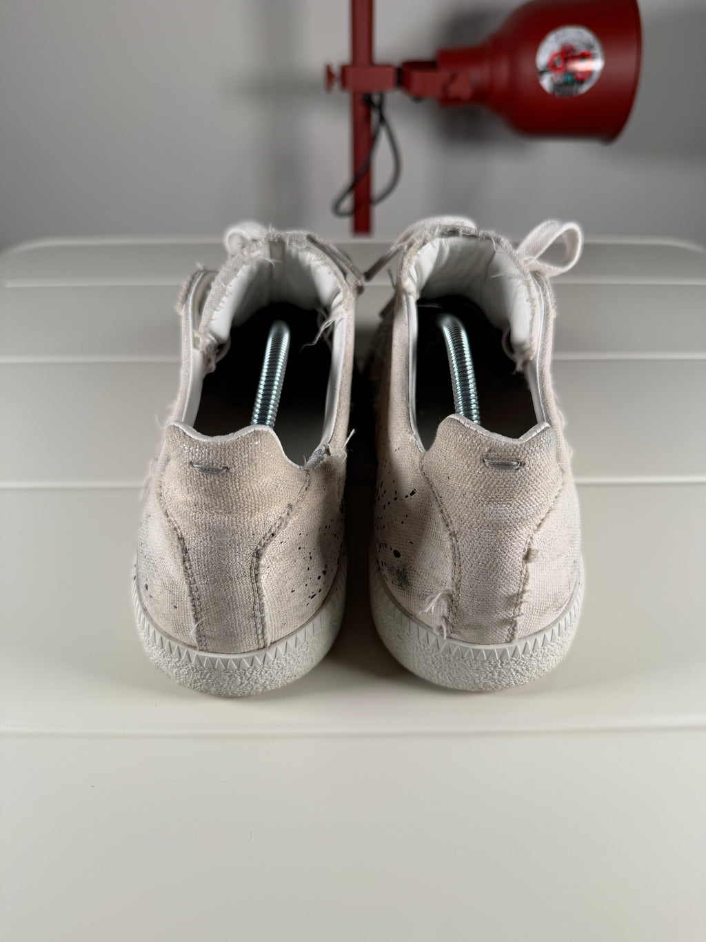 Maison Margiela White Black Canvas Paint Splatter Gats 42/9