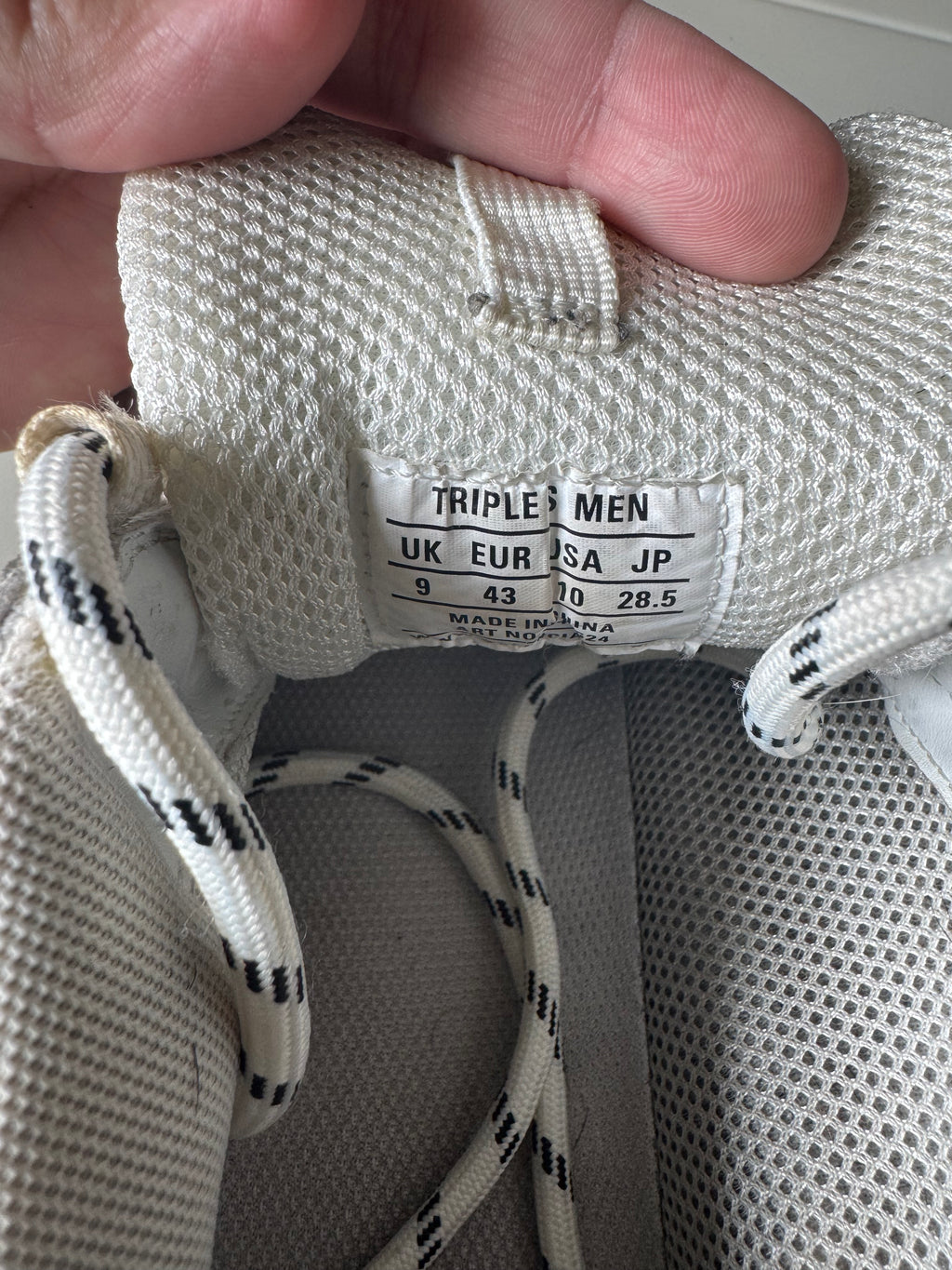 Balenciaga Triple S White Clear Sole 43/10