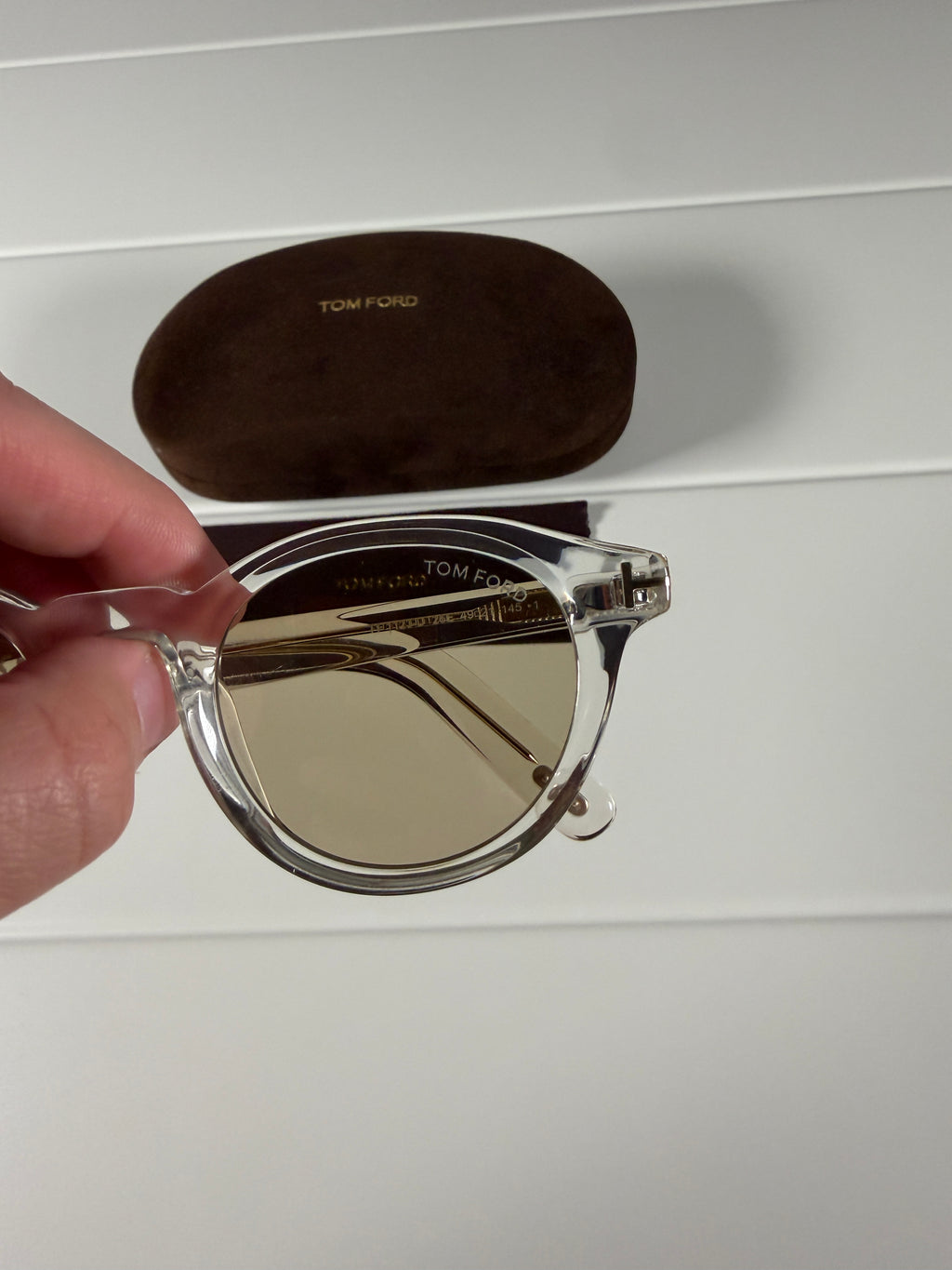 Tom Ford Alt Fit Clear Gold Sunglasses