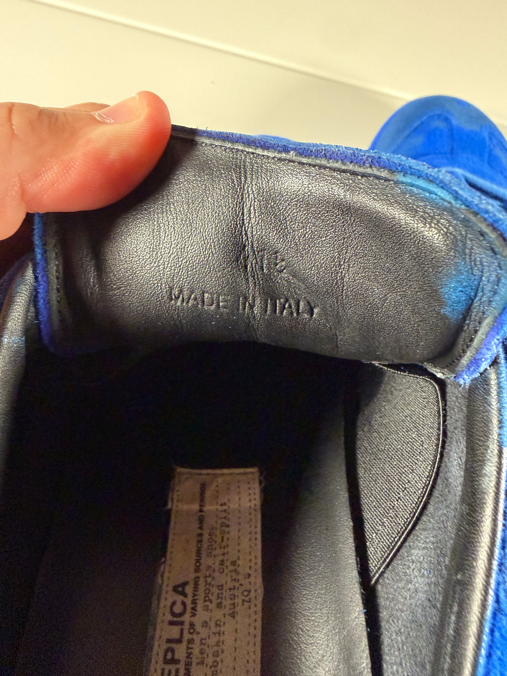 Maison Margiela Velvet Blue Gats 41.5/8.5