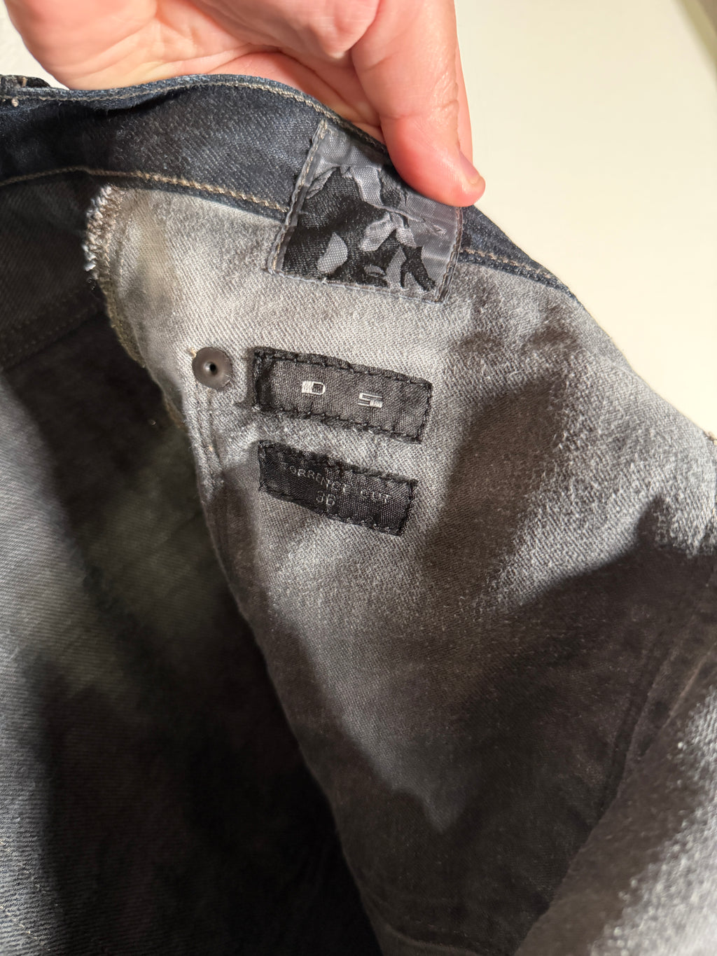 Rick Owens Torrence Cut Dirty Blue Denim