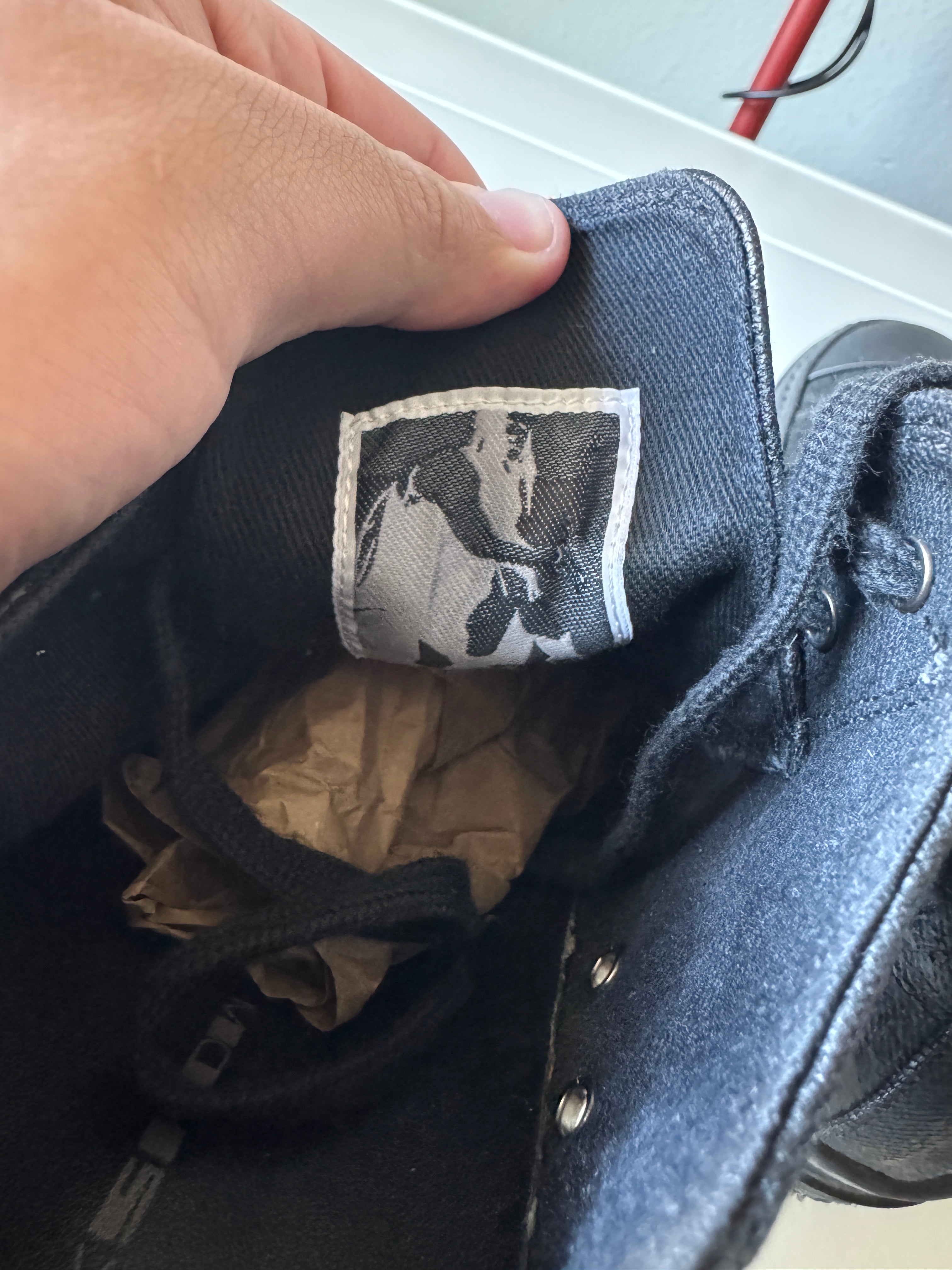 Rick Owens Triple Black Waxed Ramones 43/10
