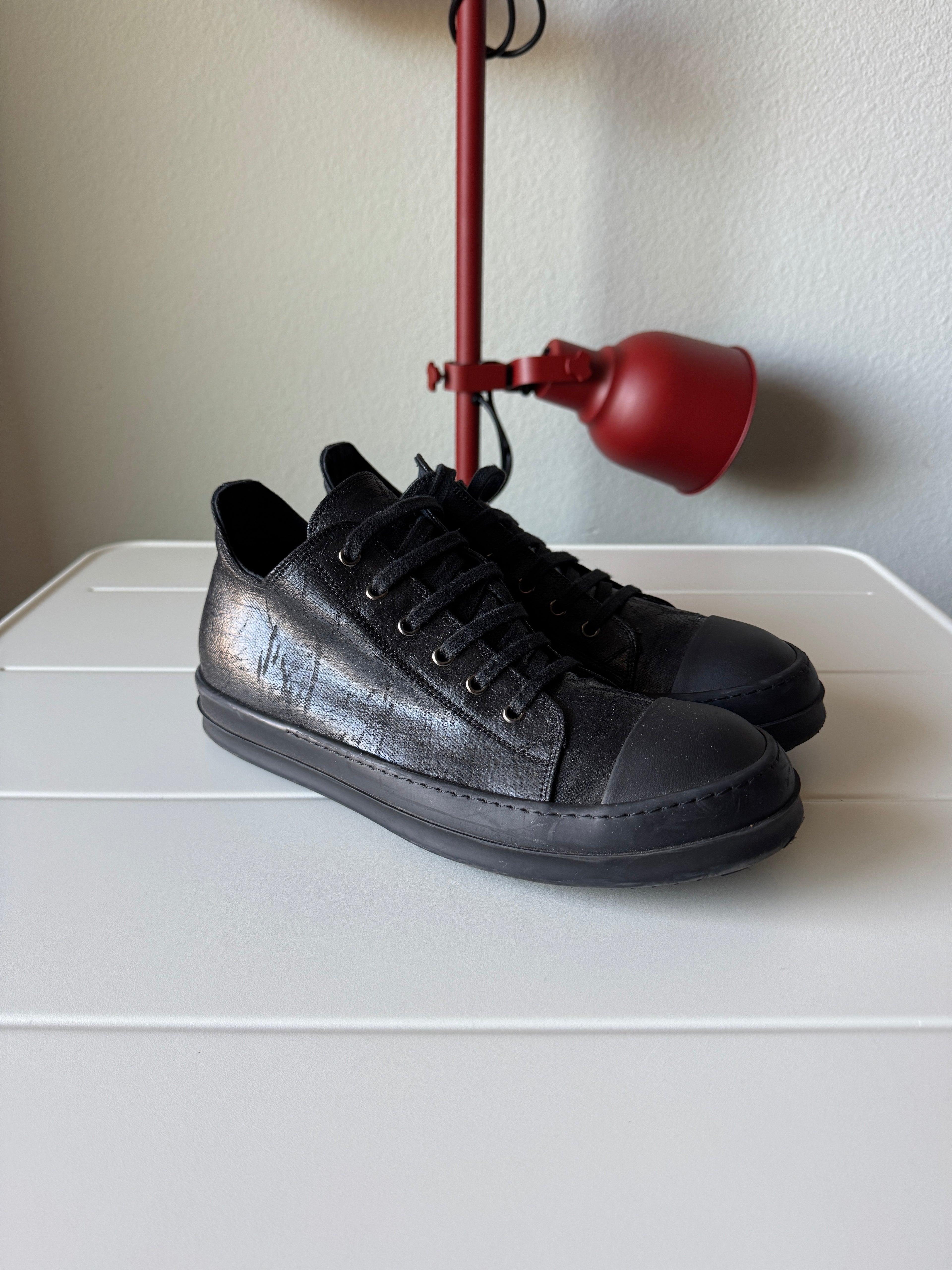Rick Owens Triple Black Waxed Ramones 43/10