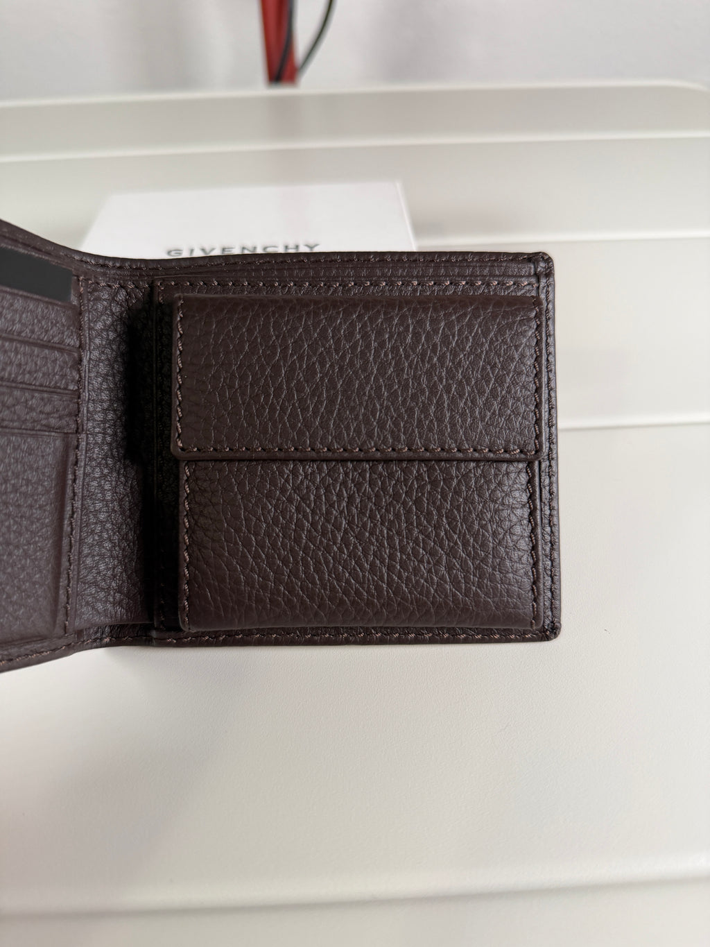 Givenchy 4G Brown Leather Bifold Wallet