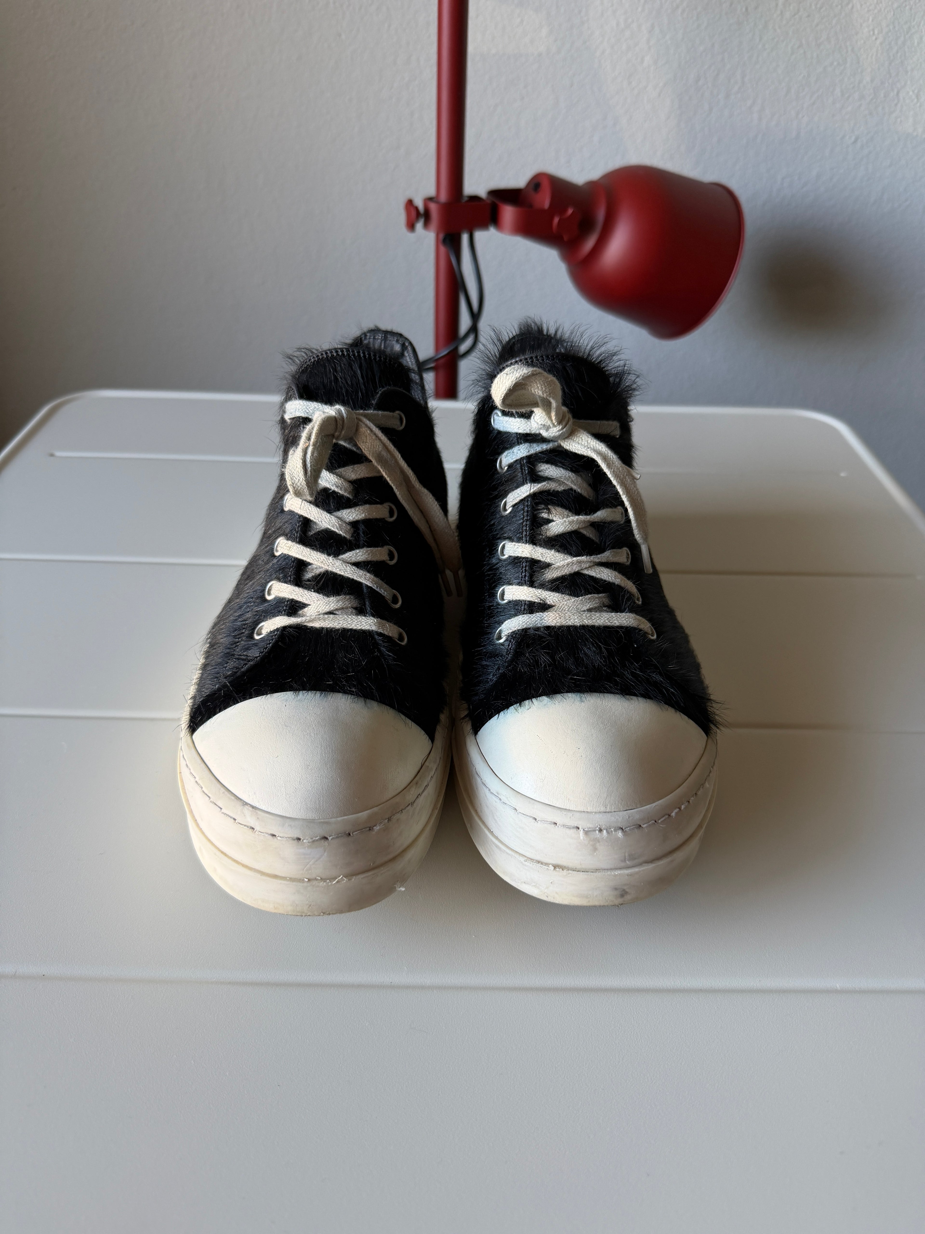 Rick Owens Pony Hair Ramones Low 45/12