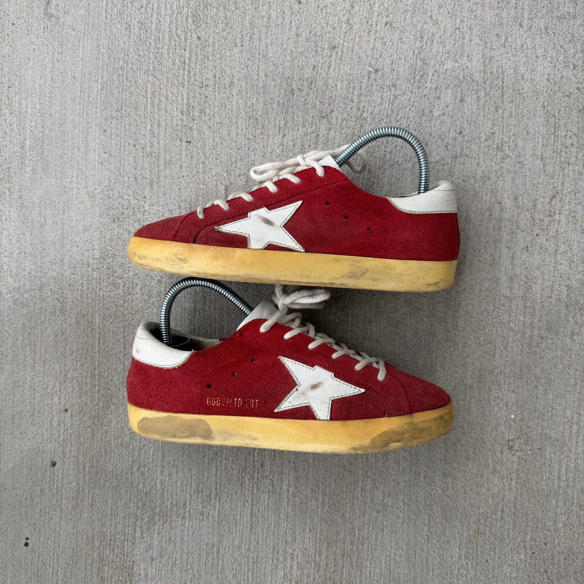 Golden Goose Red Suede Superstars Women’s 35/5