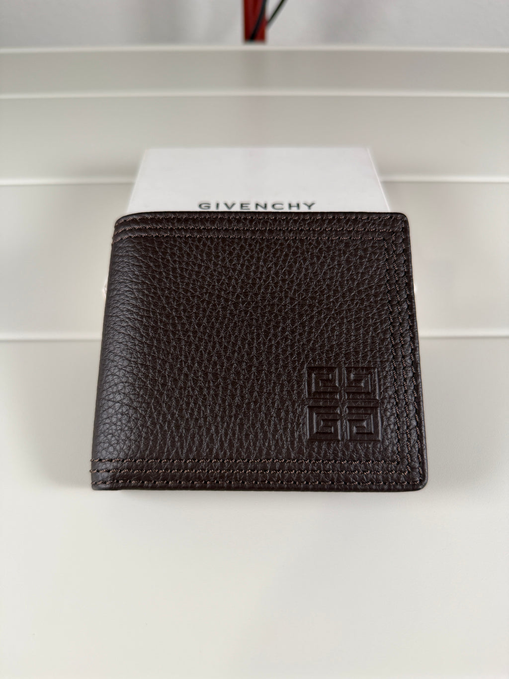 Givenchy 4G Brown Leather Bifold Wallet