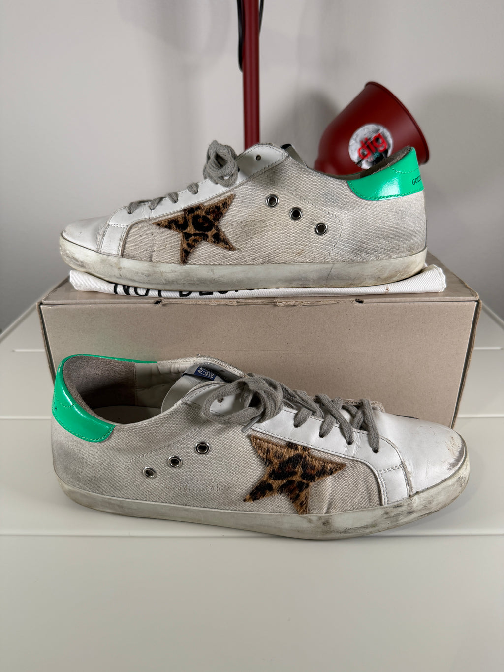 Golden Goose Superstar Leopard Green 44/11