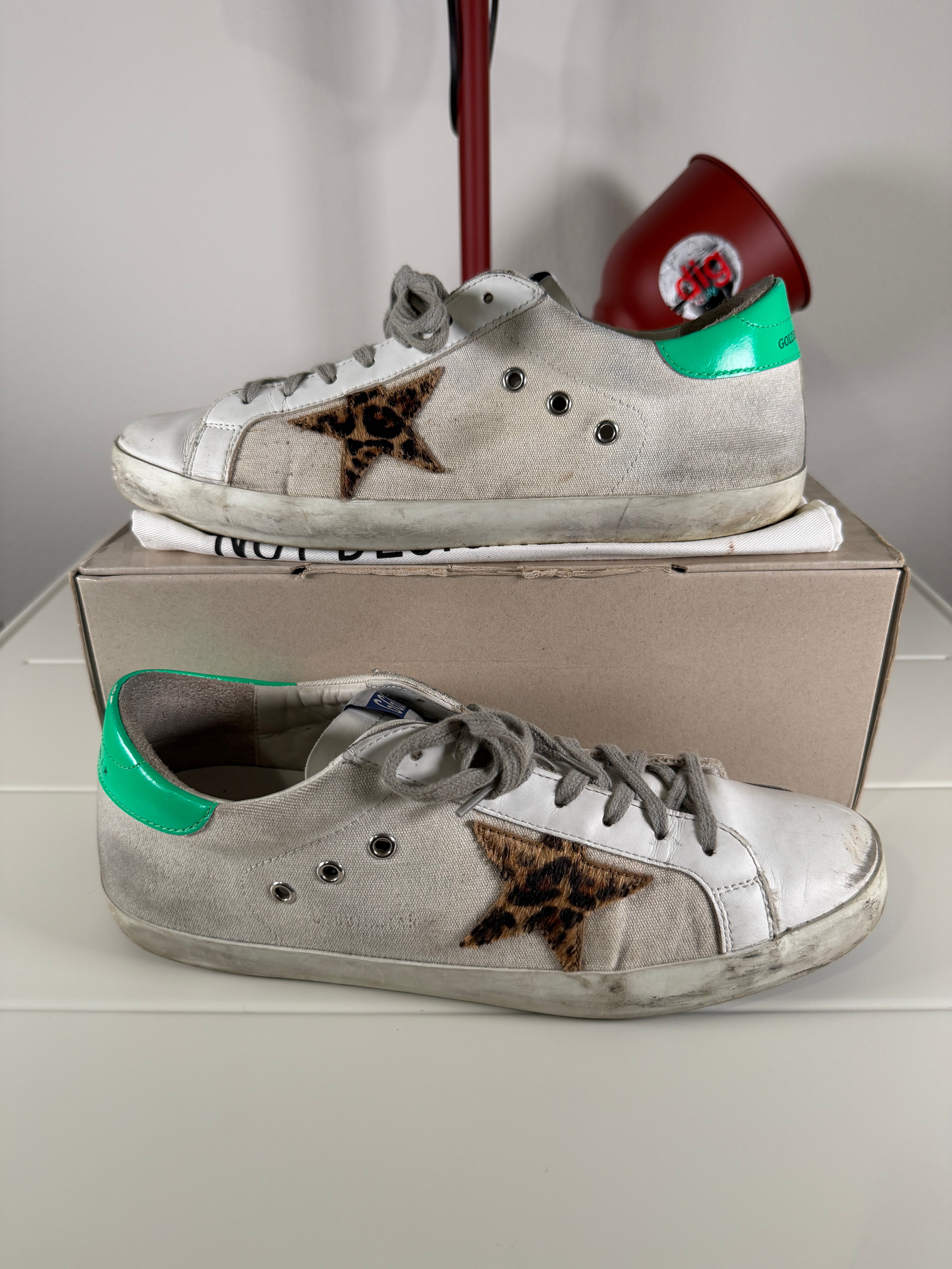 Golden Goose Superstar Leopard Green 44/11