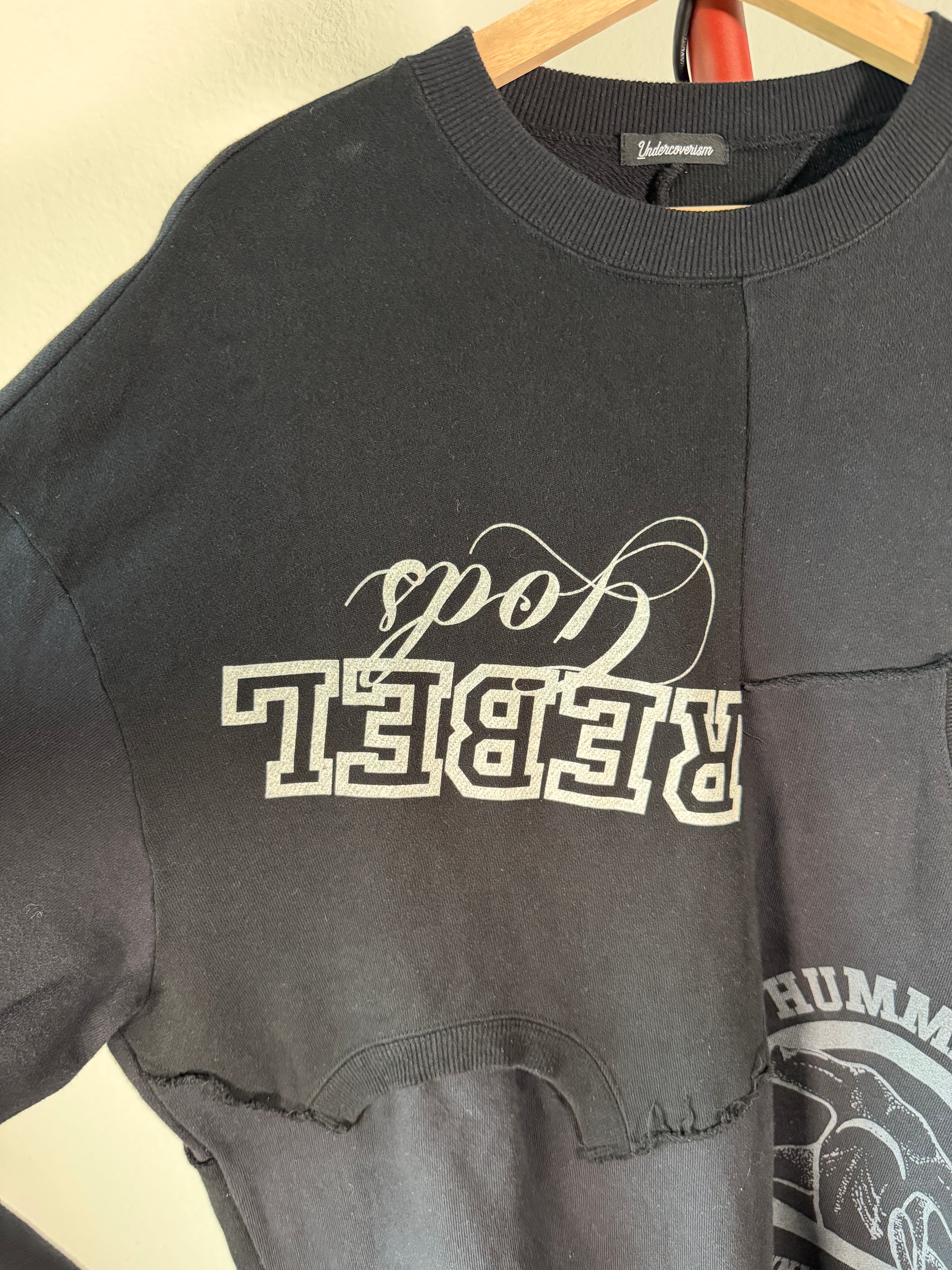 Undercover SS22 Rebel Gods Reconstructed Hybrid Crewneck XL