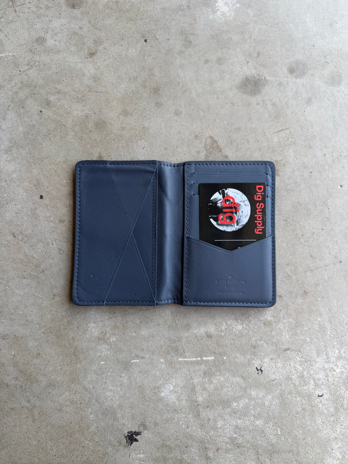 Louis Vuitton Blue Shadow Monogram Pocket Organizer Wallet