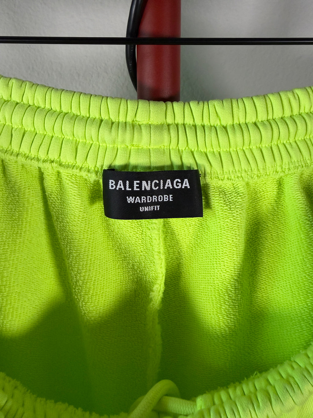 Balenciaga Neon Green BB Cotton Shorts M