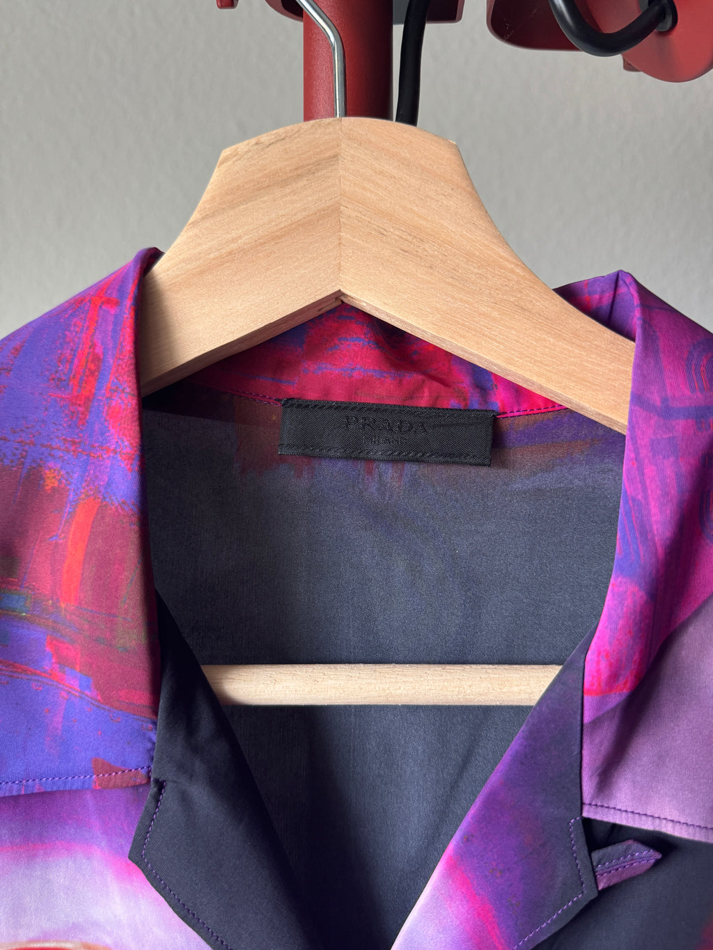 Prada SS/19 Silk Psychedelic Button Up Bowling Shirt M