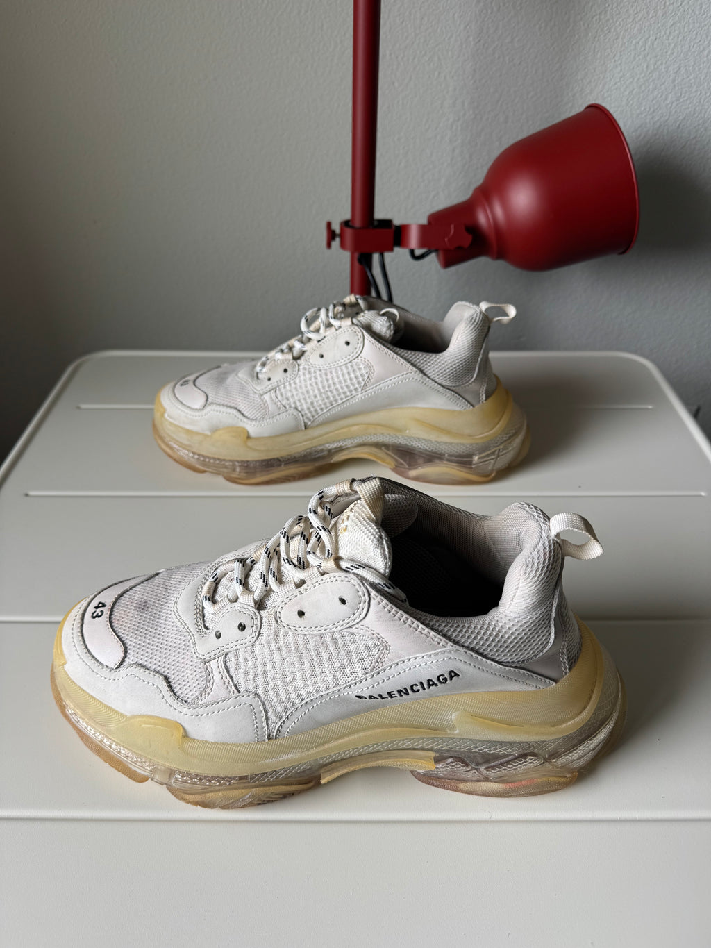 Balenciaga Triple S White Clear Sole 43/10