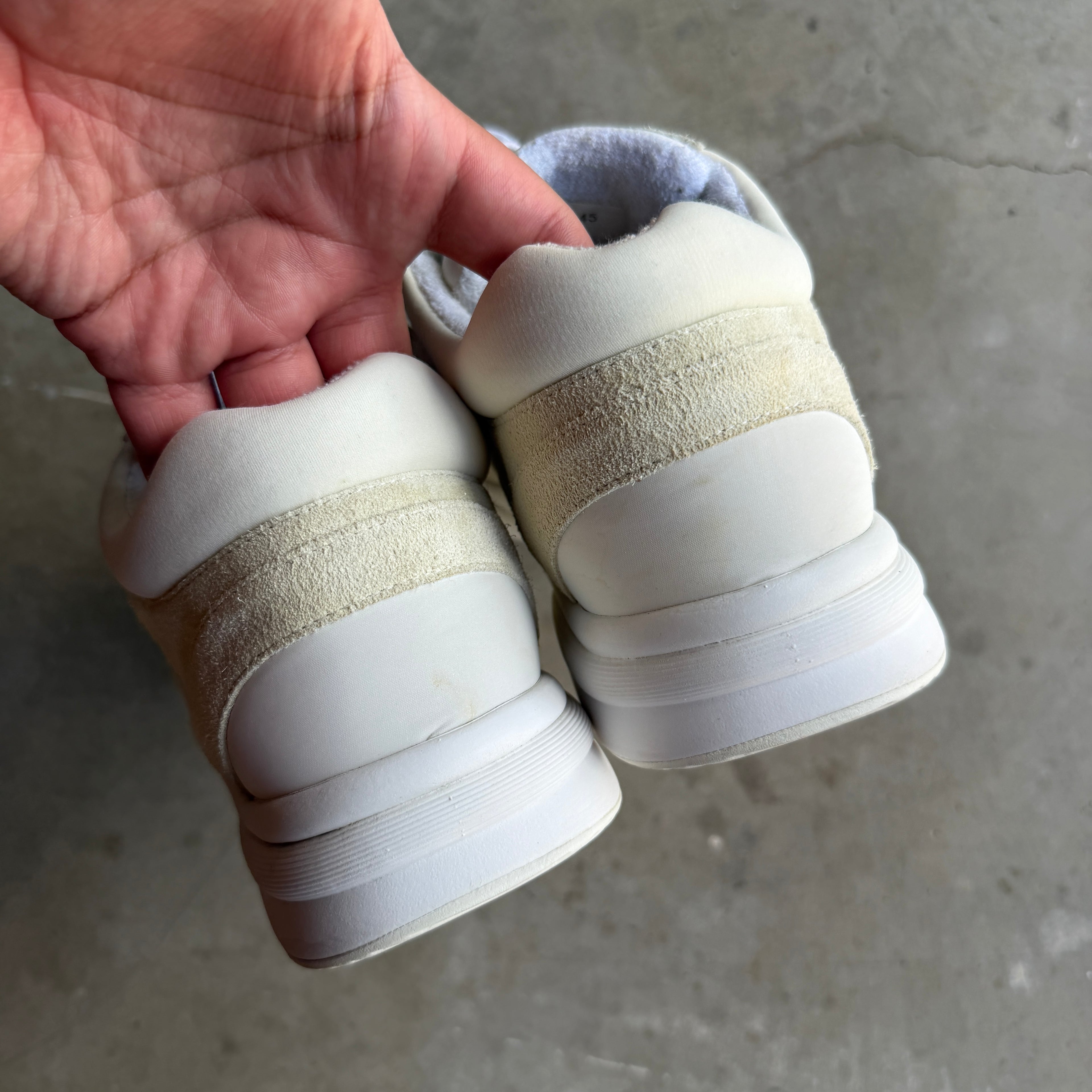 Chanel White Runners 45/12