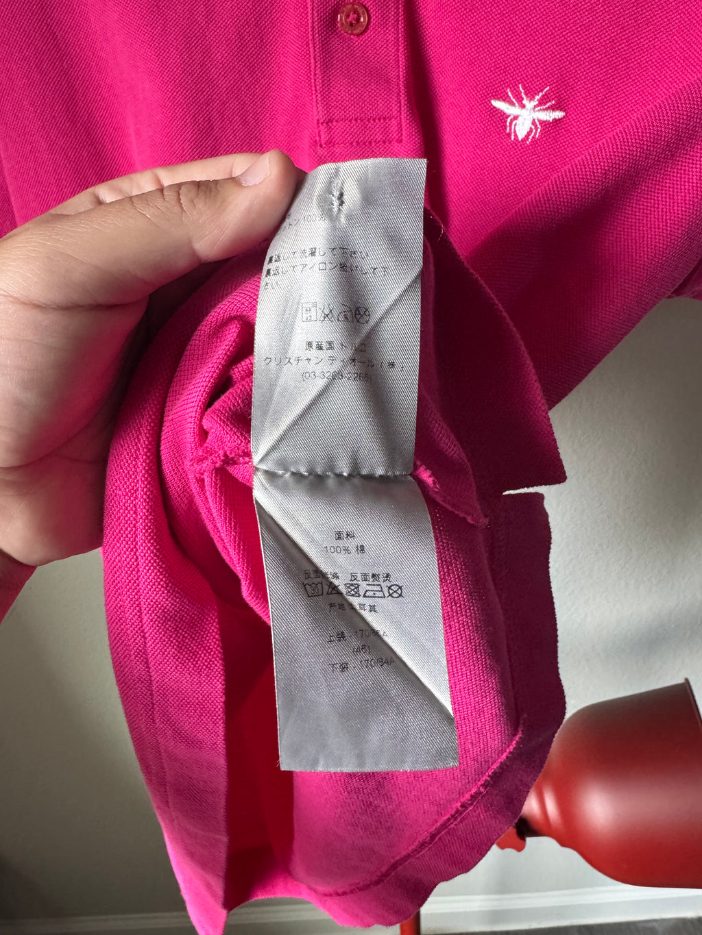 Dior Bee Polo Pink S