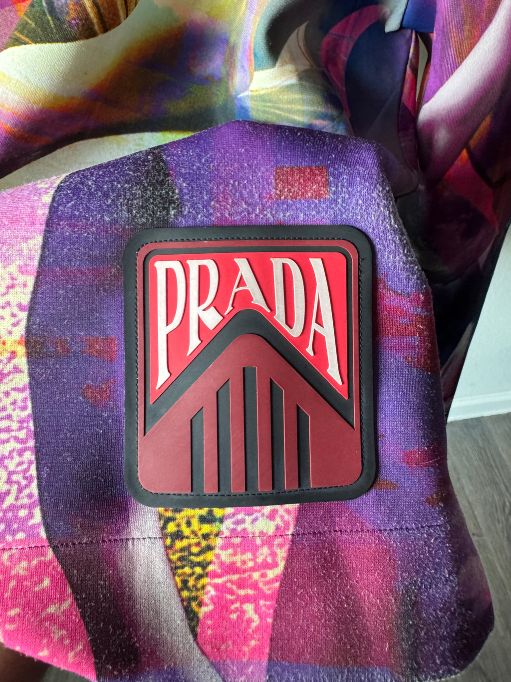 Prada SS/19 Sample Psychedelic Quarter Zip Polo Shirt L