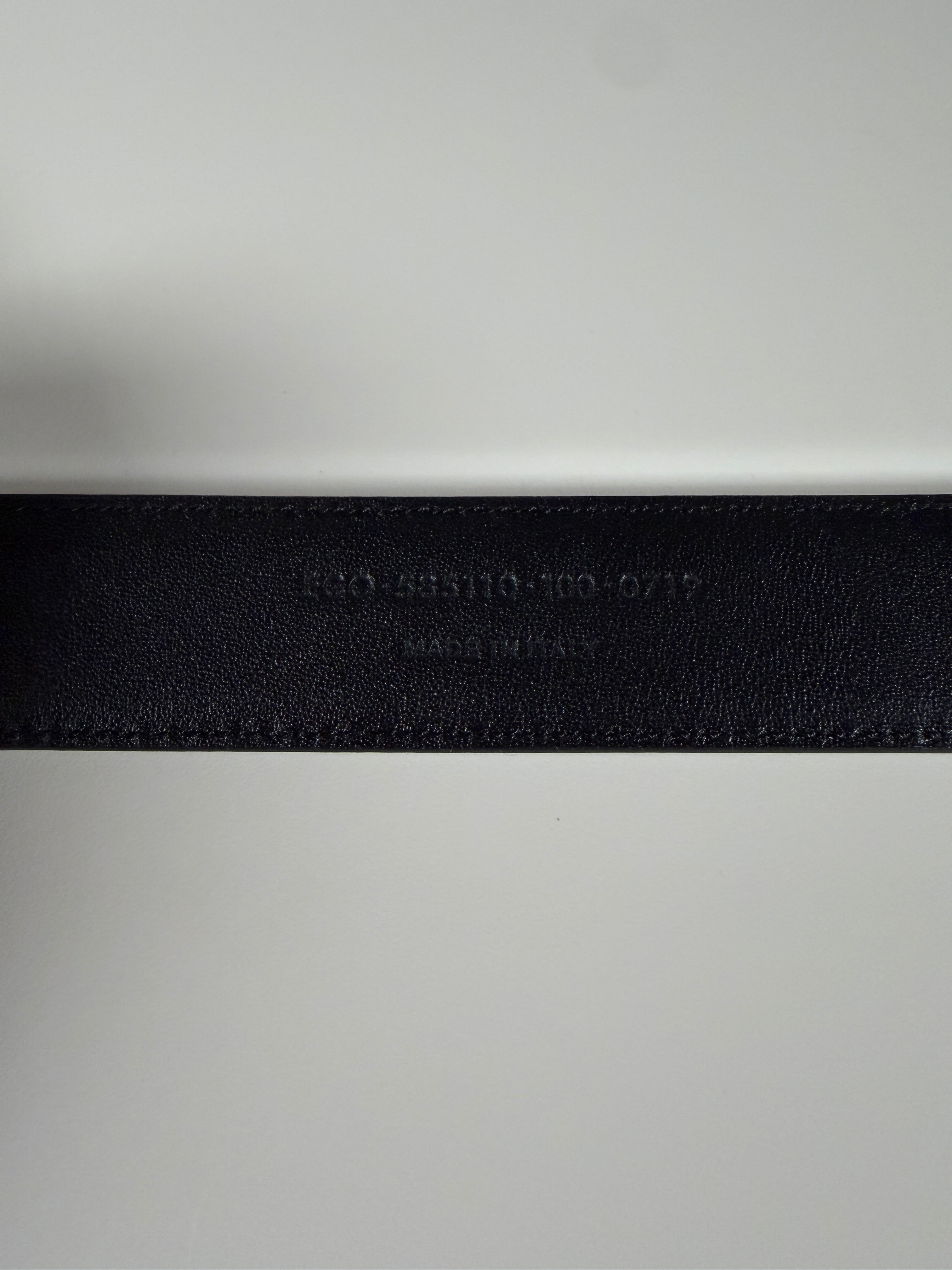 Saint Laurent Mini YSL Logo Leather Belt